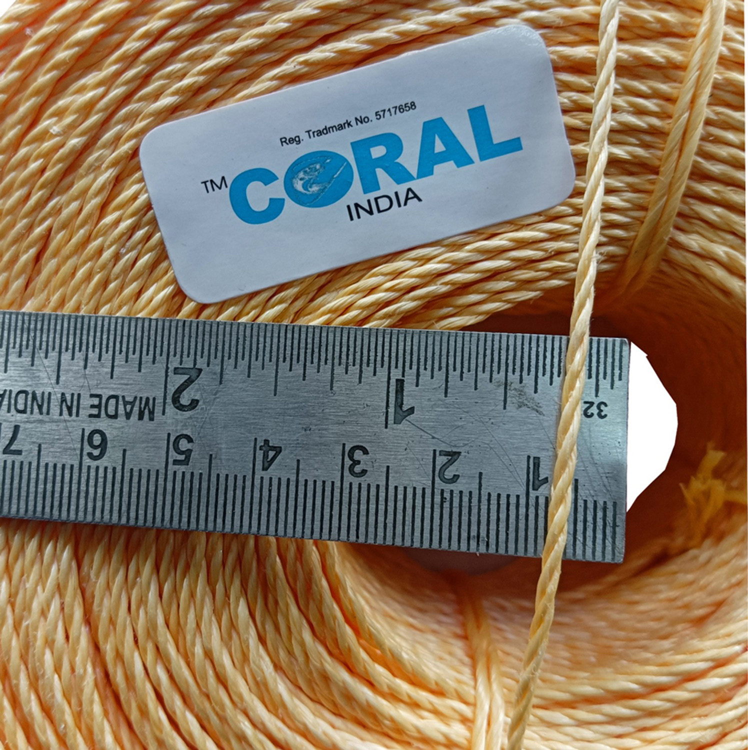 Image of CORAL INDIA 2mm-400meter-650gram-yellow Rope Yellow