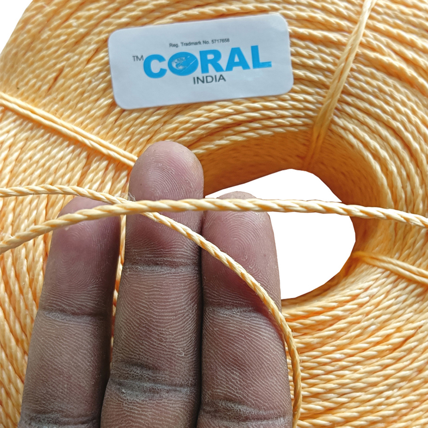 Image of CORAL INDIA 2mm-400meter-650gram-yellow Rope Yellow
