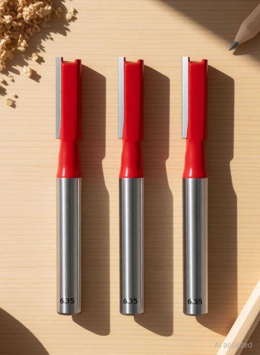 ALPHABET 6.35 MM SHANK TS-10 ( CUT SIZE 6 X 20 MM) STRAIGHT ROUTER BIT Rotary Bit Set