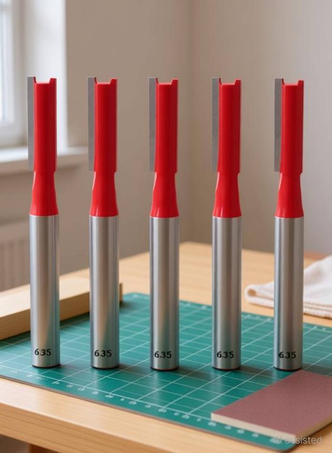 ALPHABET 6.35 MM SHANK TS-10 ( CUT SIZE 6 X 20 MM) STRAIGHT ROUTER BIT Rotary Bit Set