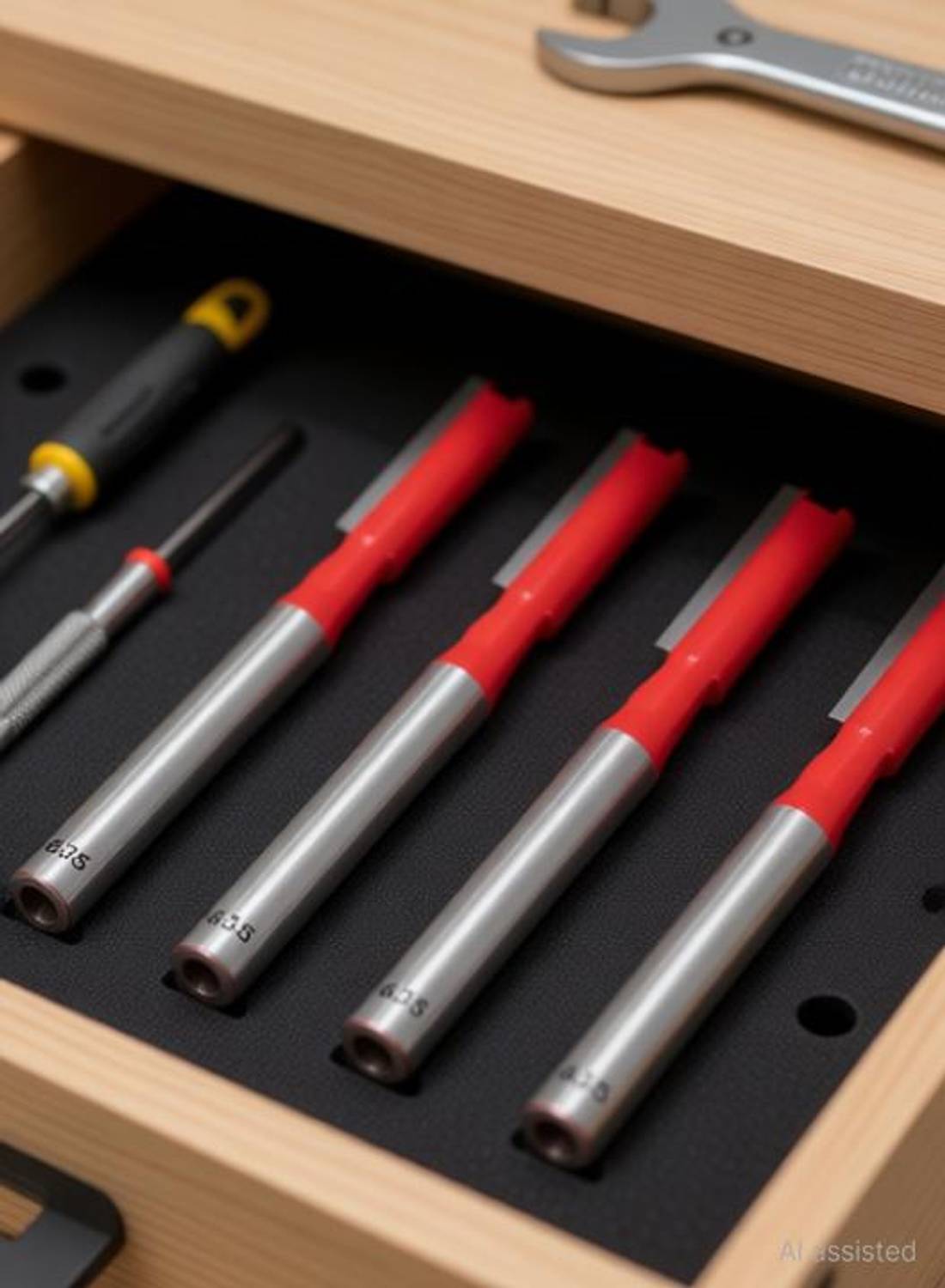 ALPHABET 6.35 MM SHANK TS-10 ( CUT SIZE 6 X 20 MM) STRAIGHT ROUTER BIT Rotary Bit Set