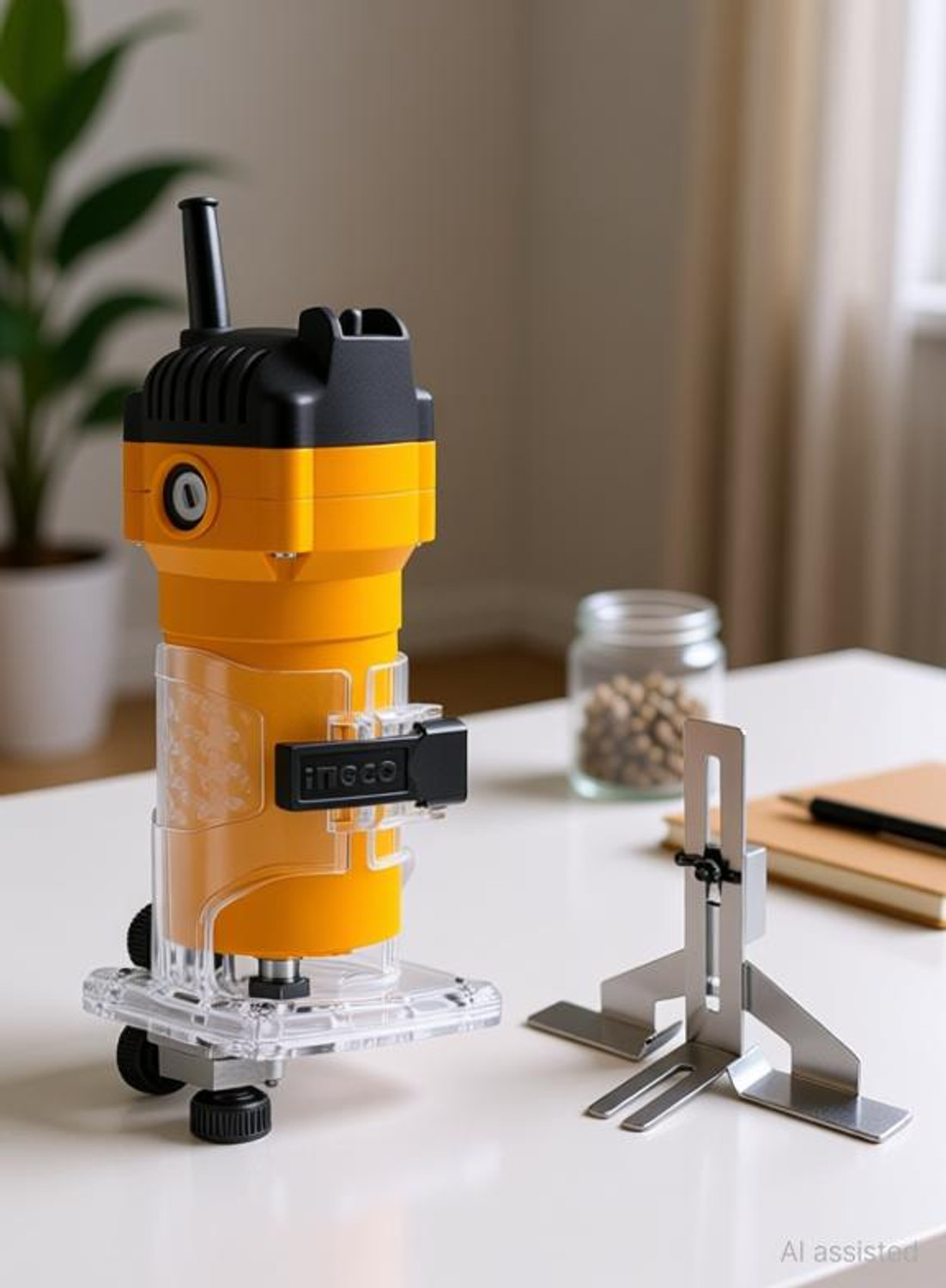 Image of INGCO Laminate trimmer 600W and 34500 RPM PLM6001 Rotary Tool