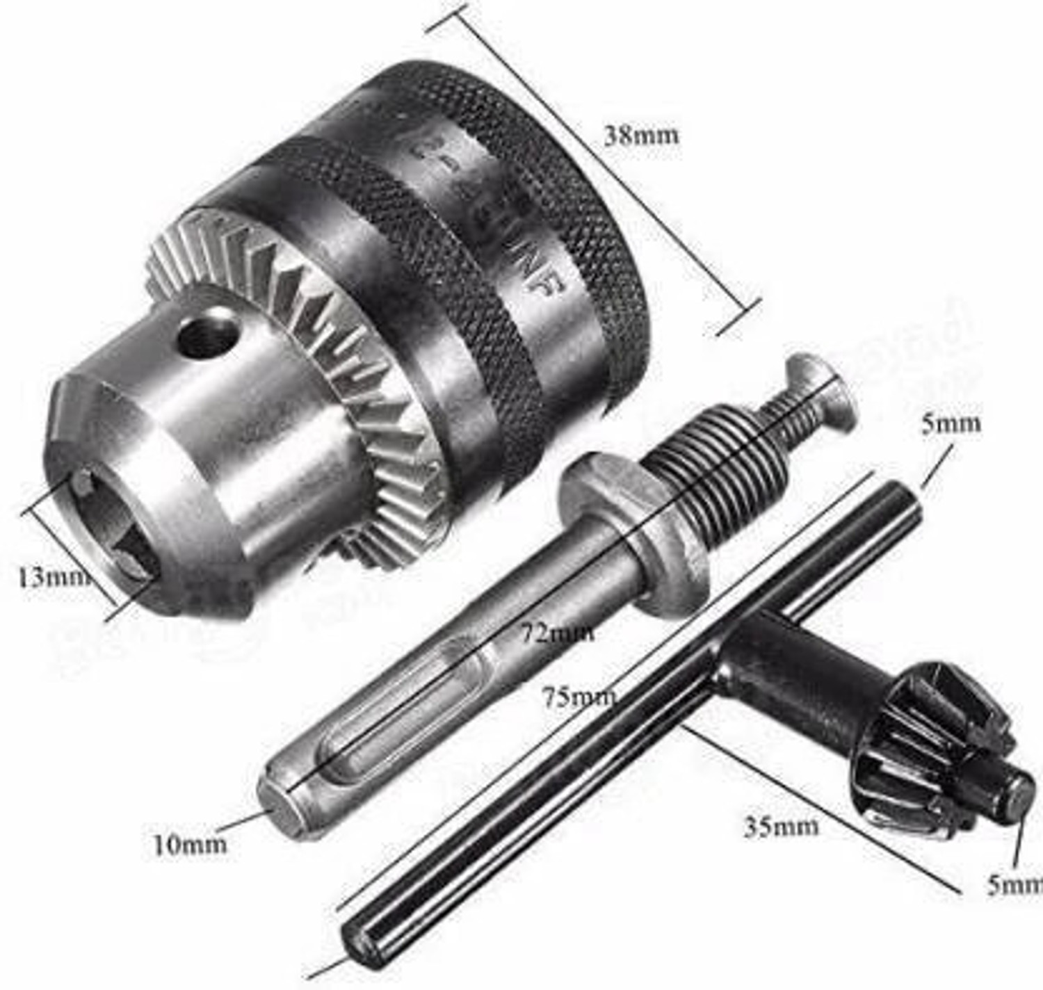 Image of RanPra 13 mm drill chuck & SDS adopter for drilling Rotary Tool