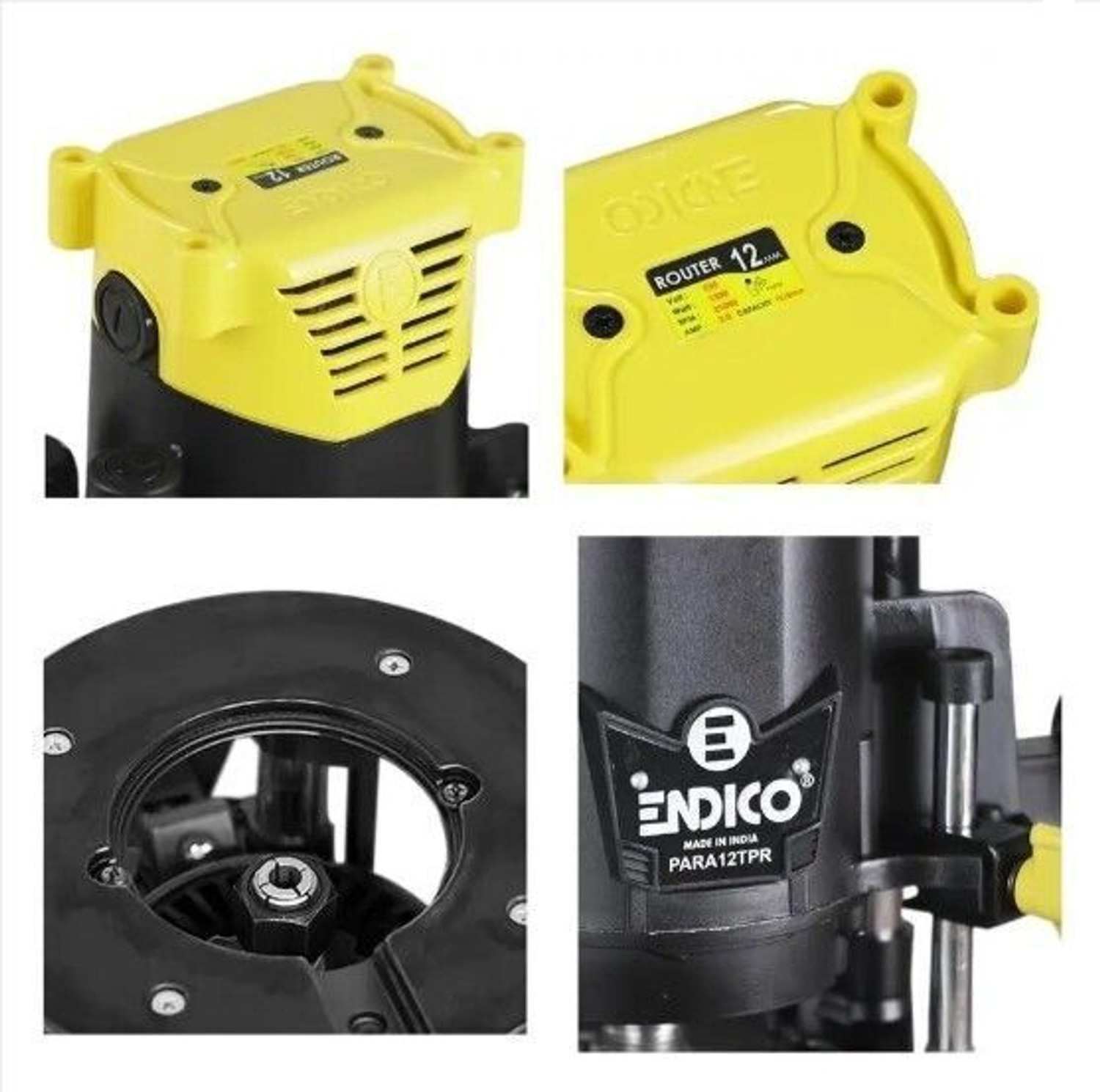 Image of endico Electric Wood Working Router /Trimmer 1300W PARA-12TPR Rotary Tool (12 mm) PARA12TPR Rotary Tool