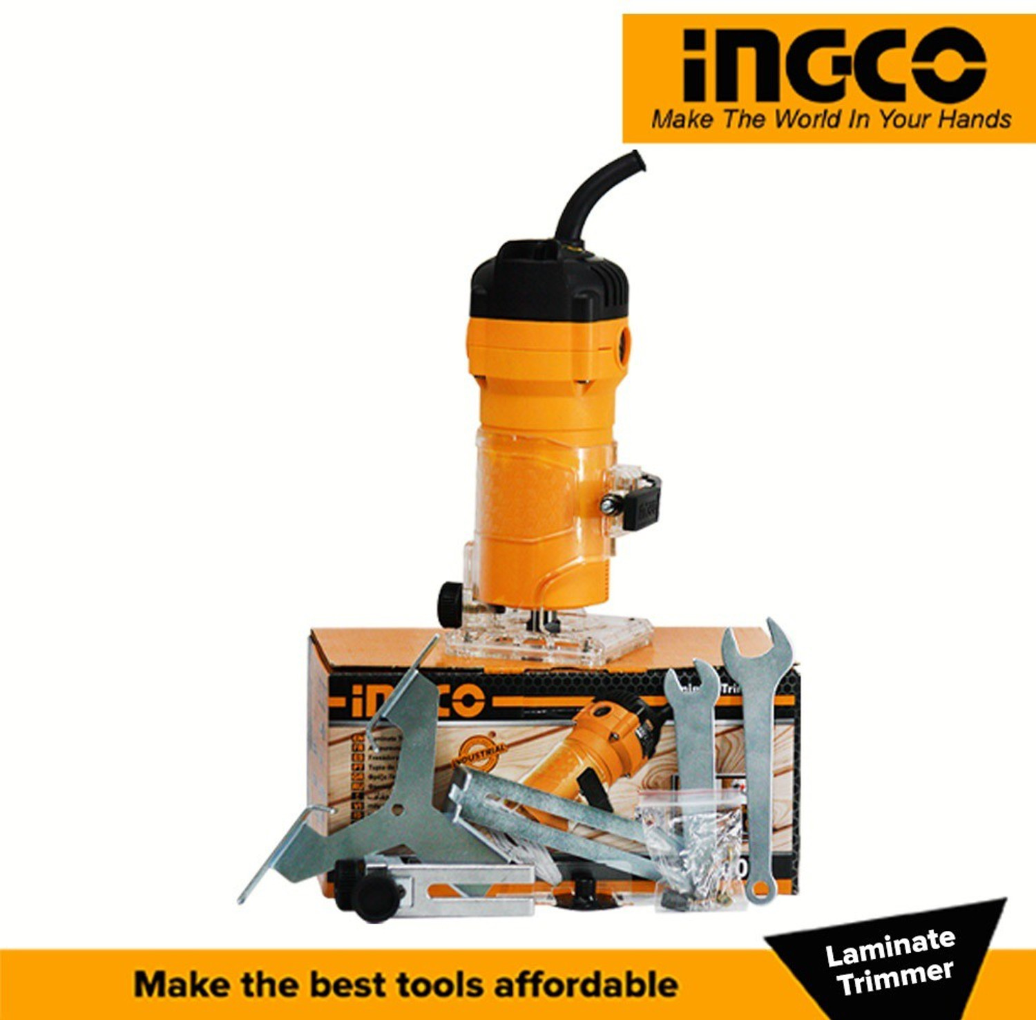 Image of INGCO Laminate trimmer 600W and 34500 RPM PLM6001 Rotary Tool
