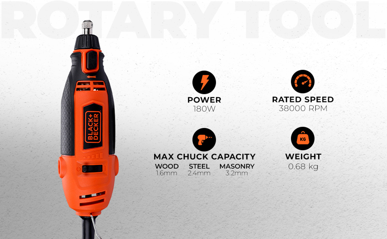 Image of BLACK+DECKER RT18KA-IN RT18KA-IN Rotary Tool