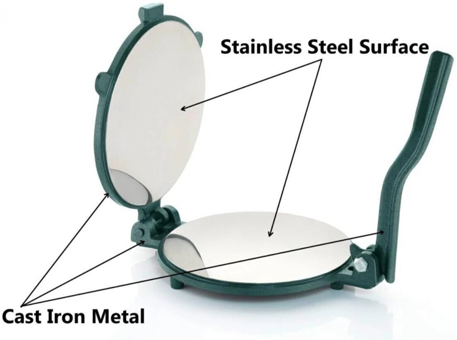 Image of SHIVAYANTIQUE Manual Chapati Press for Home Portable and Durable Press for Perfect Puri 6.75in Roti and Khakra Maker