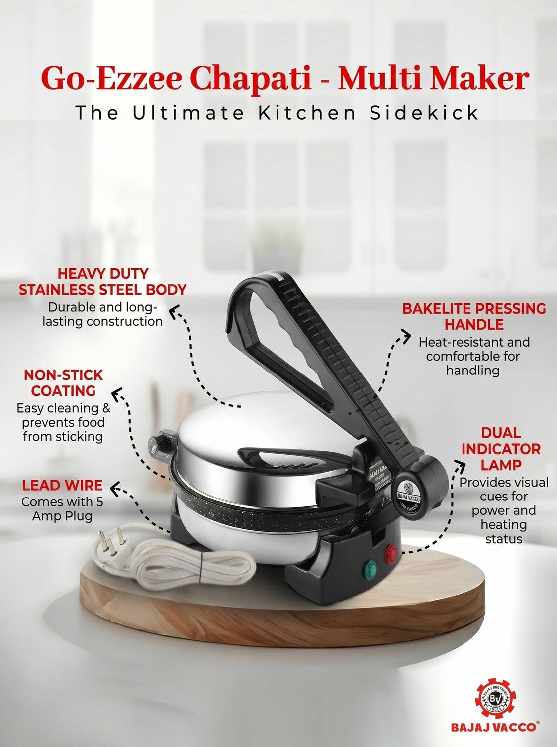 BAJAJ VACCO Chapati Multi Maker - Image 3