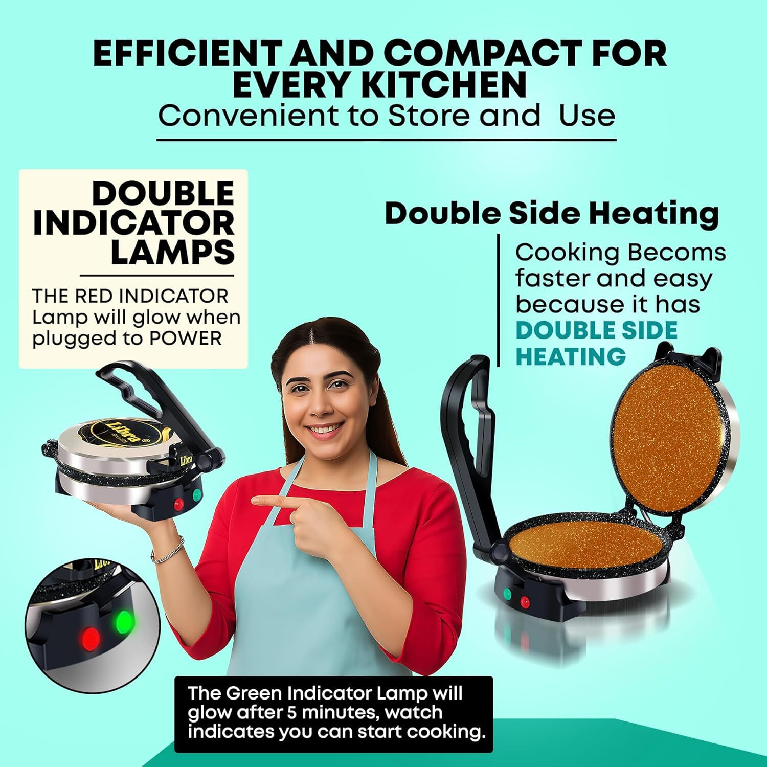 Image of LIBRA ACLRM01 Electric Roti and Khakra Maker