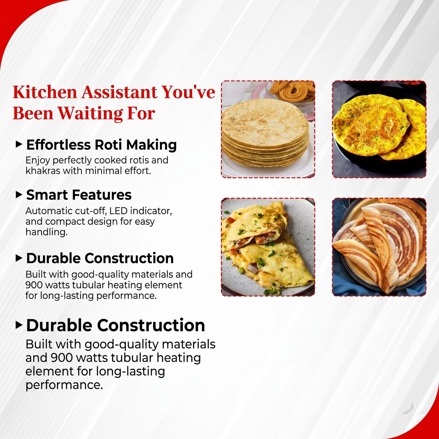 Image of BAJAJ VACCO C-07 Roti and Khakra Maker