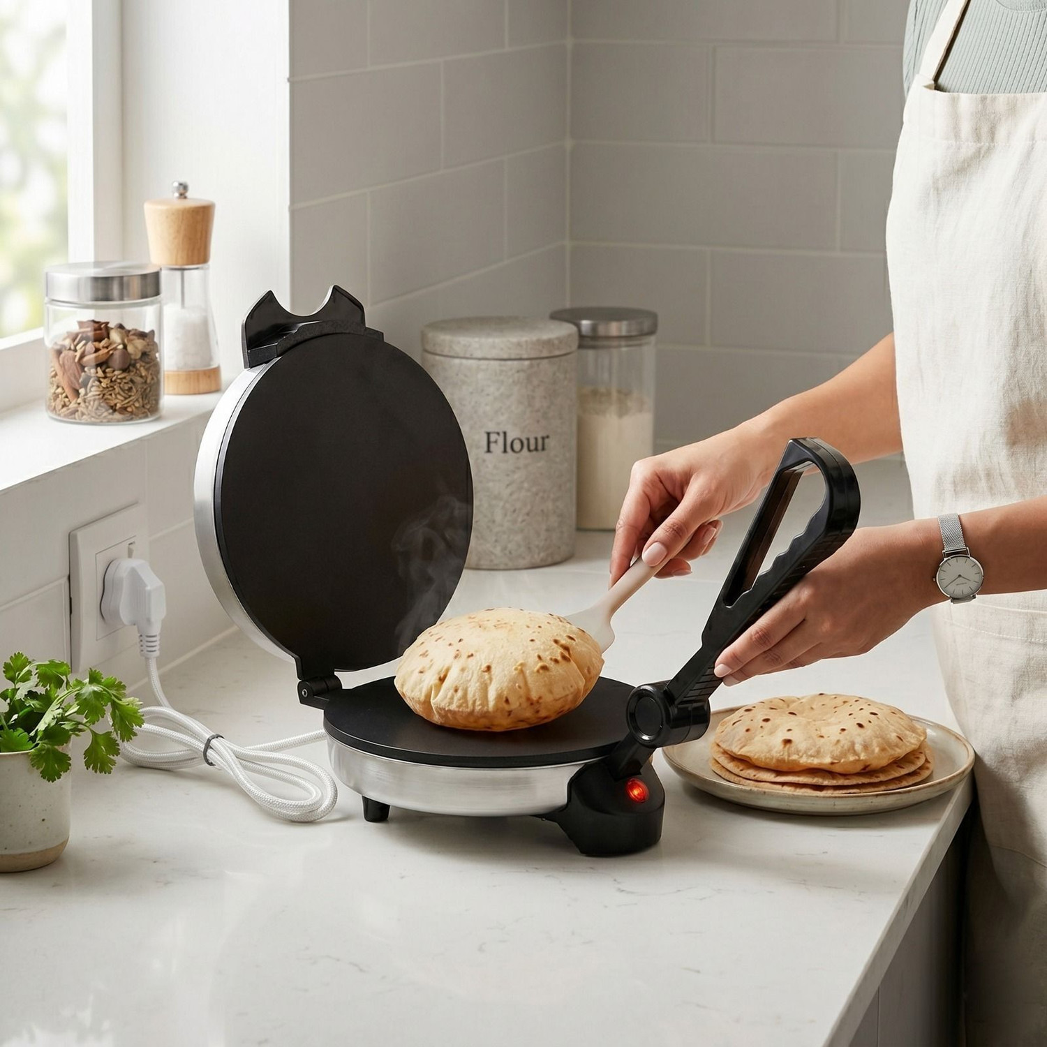 Image of ARYAN Automatic Roti Chapati Maker Machine Roti and Khakra Maker
