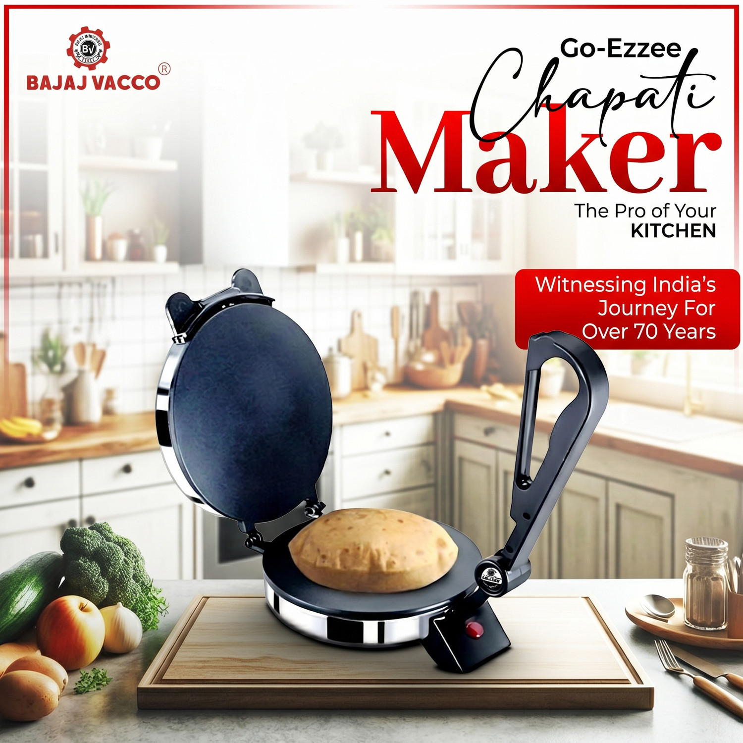 Image of BAJAJ VACCO C-07 Roti and Khakra Maker