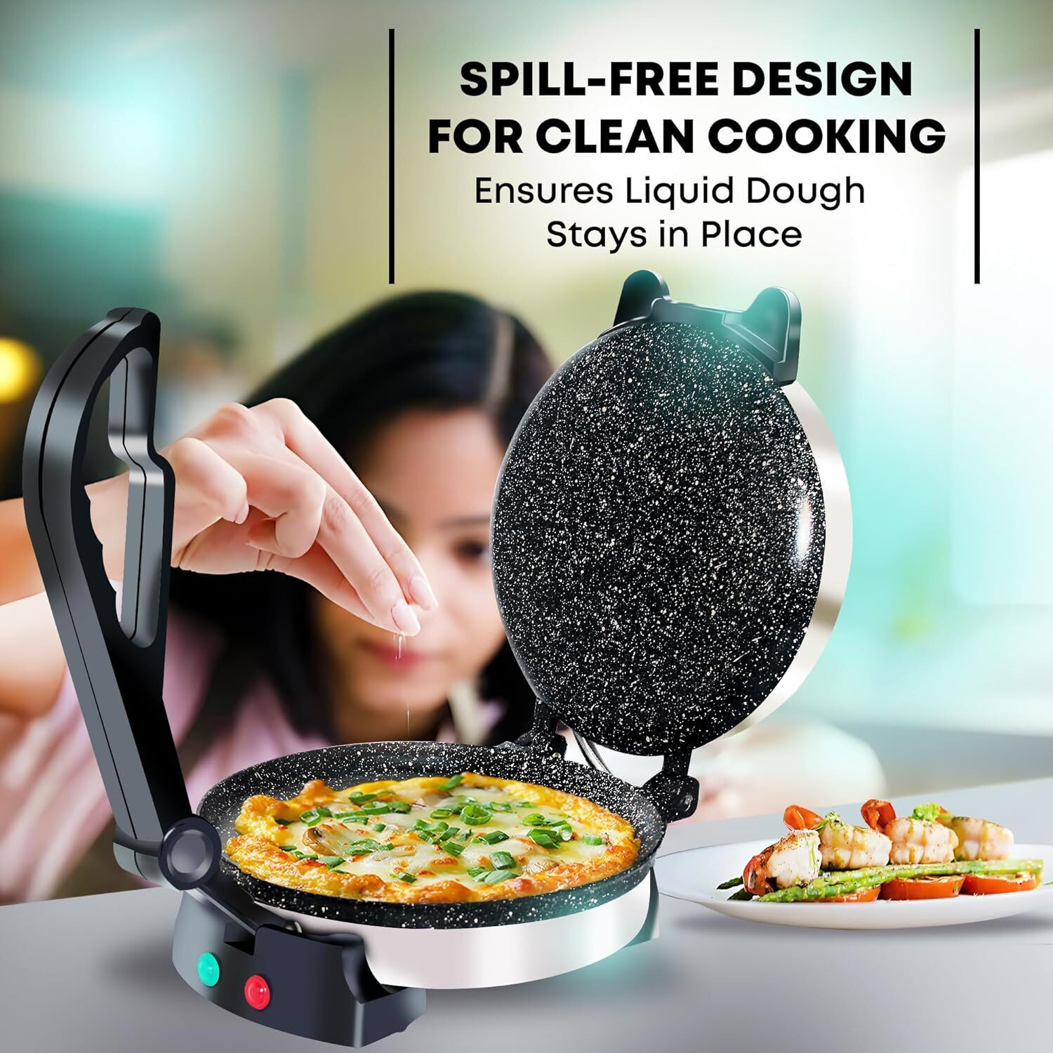 Image of LIBRA Roti Maker Electric Automatic , Chapati Maker Electric Roti and Khakra Maker