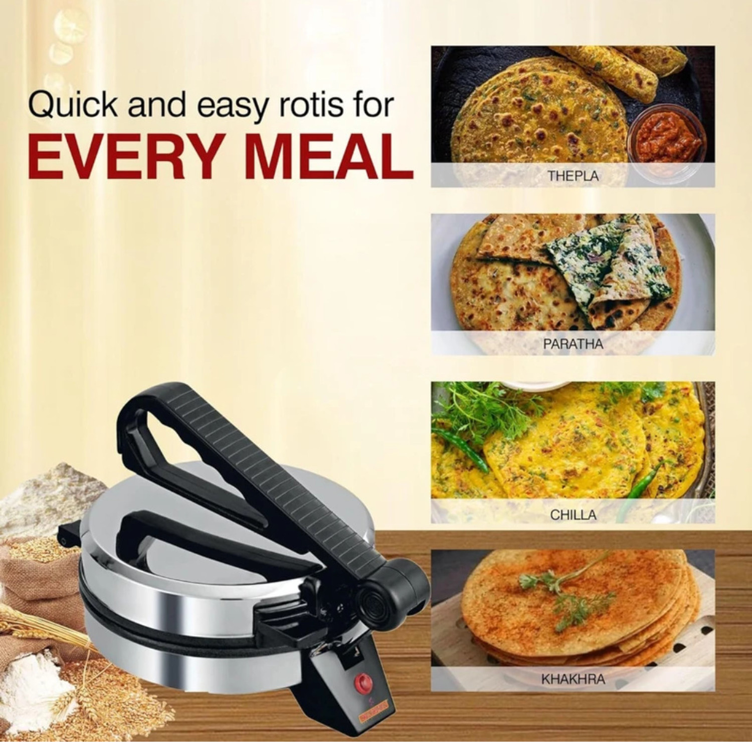 Image of OTC Non Stick Electric 1 Year Warranty IO-94 Roti and Khakra Maker