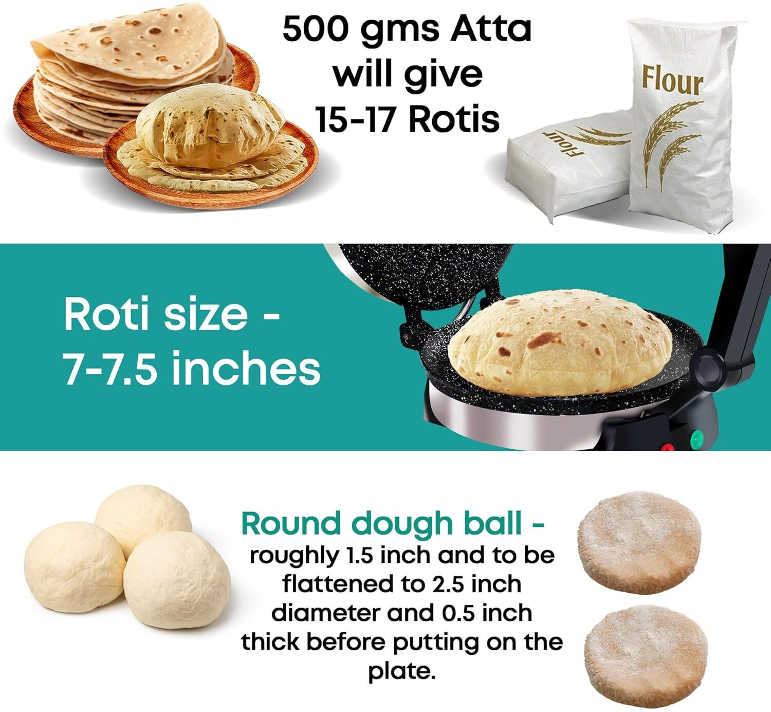 Image of LIBRA ACLRM01 Electric Roti and Khakra Maker