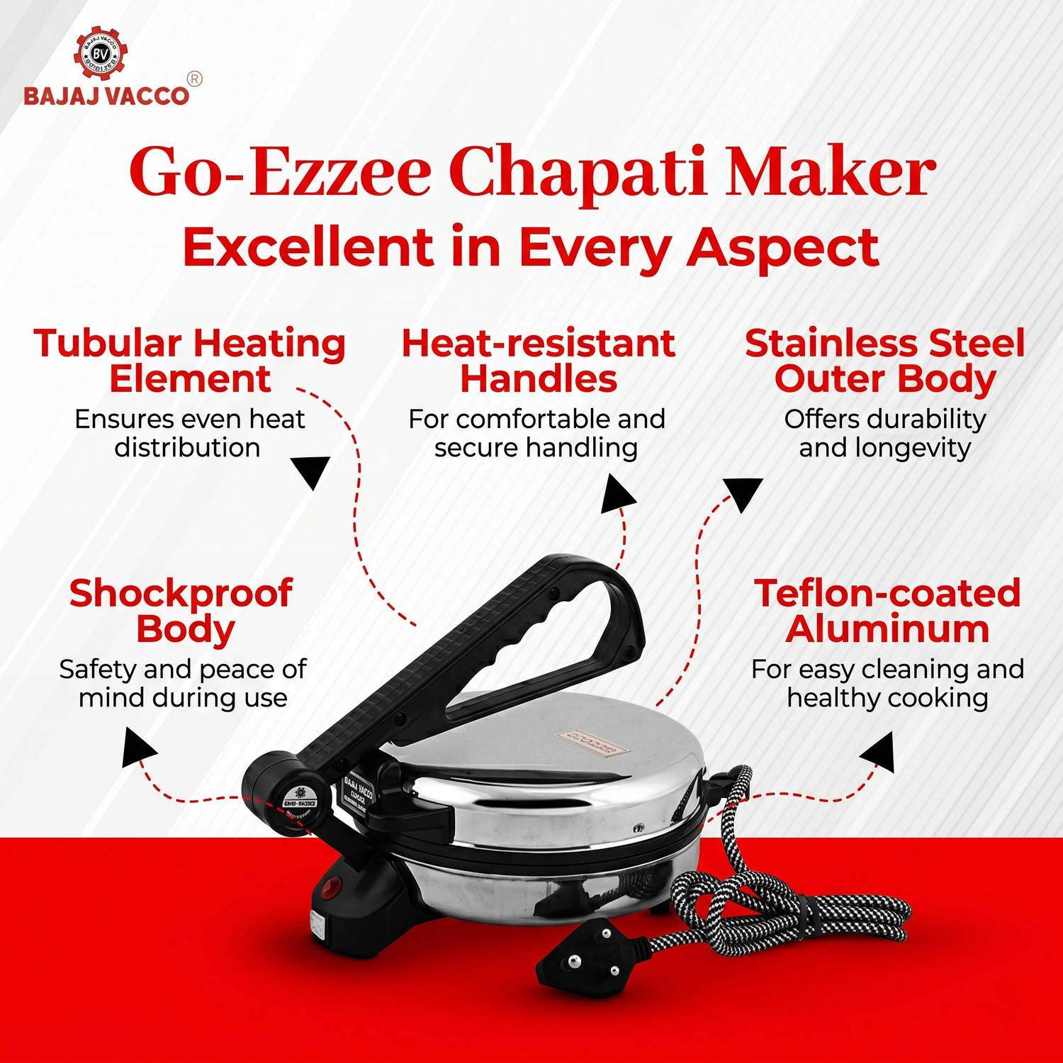 Image of BAJAJ VACCO C-07 Roti and Khakra Maker