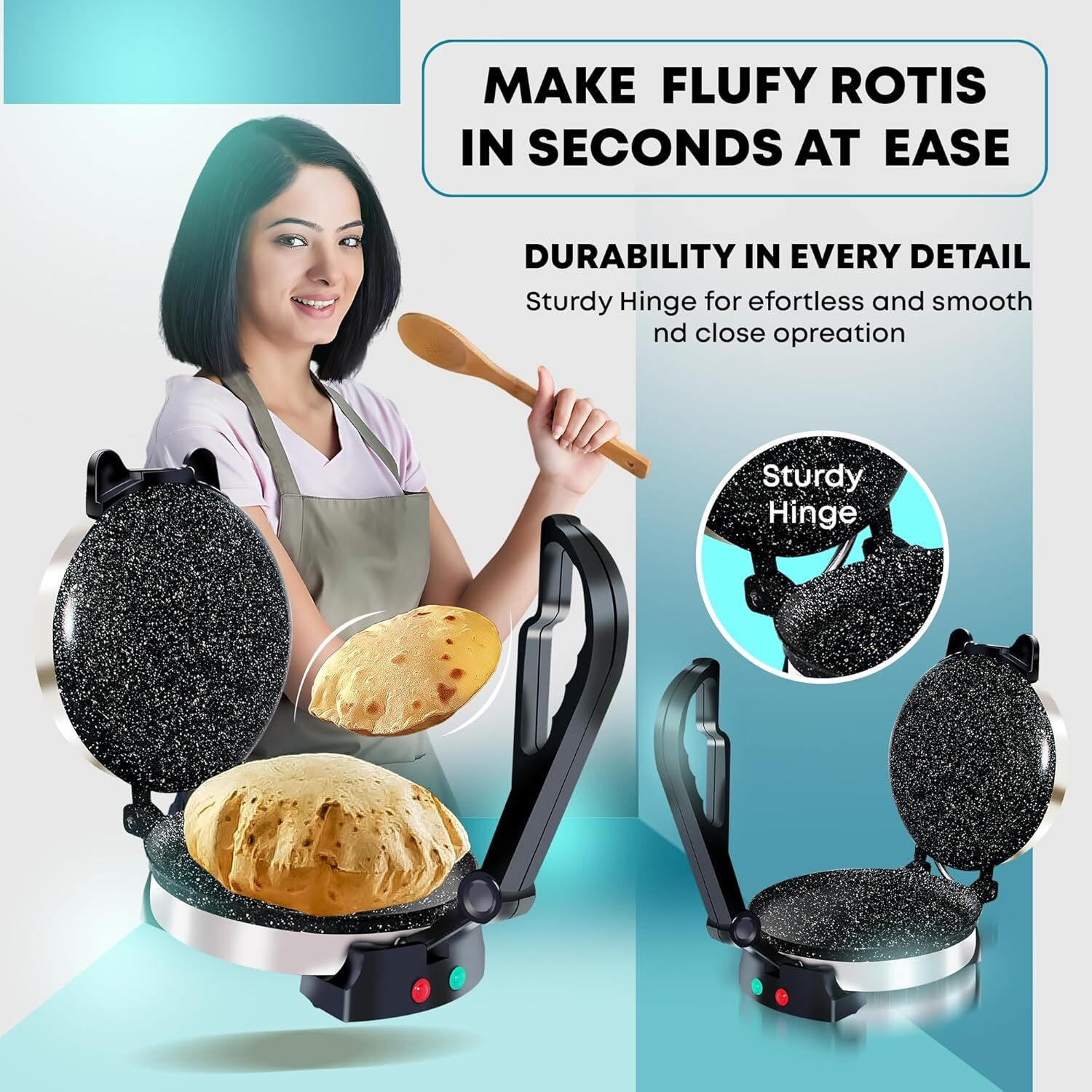 Image of LIBRA Roti Maker Electric Automatic , Chapati Maker Electric Roti and Khakra Maker
