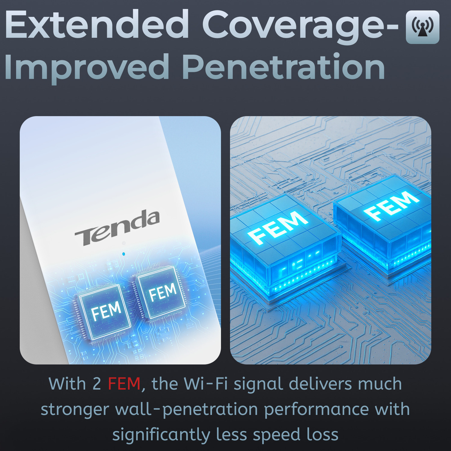 Image of TENDA A19 Signal Booster WiFi Range Extender 5 GHz 1200 Mbps Wifi Speed Dual Band External Antenna Access Point Mode