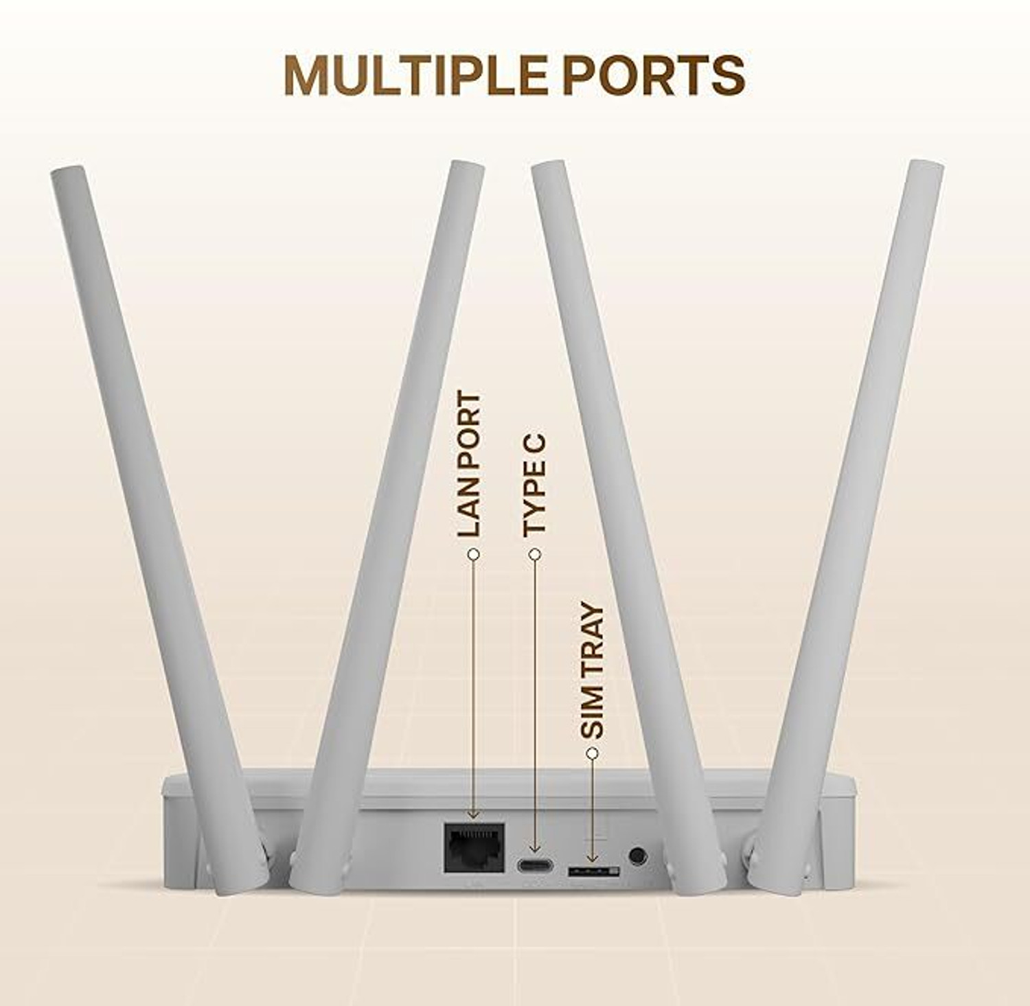 Image of GEONIX GXWR4-5G Wireless Router 2.4 GHz 300 Mbps Wifi Speed Single Band External Antenna NA