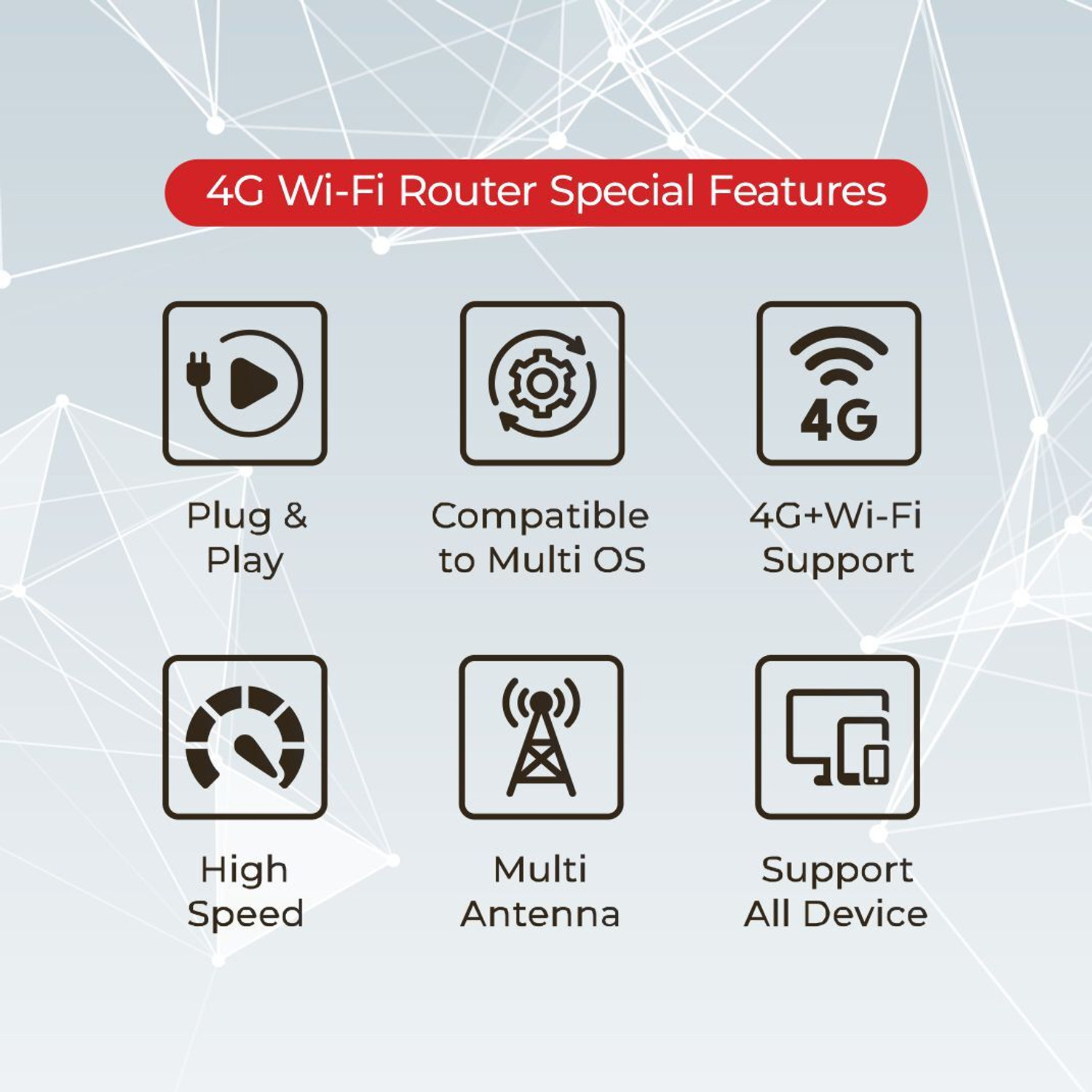 Image of Trueview T18259-A Router 2.4 GHz 300 Mbps Wifi Speed Single Band External Antenna MiFi (Sim Based)