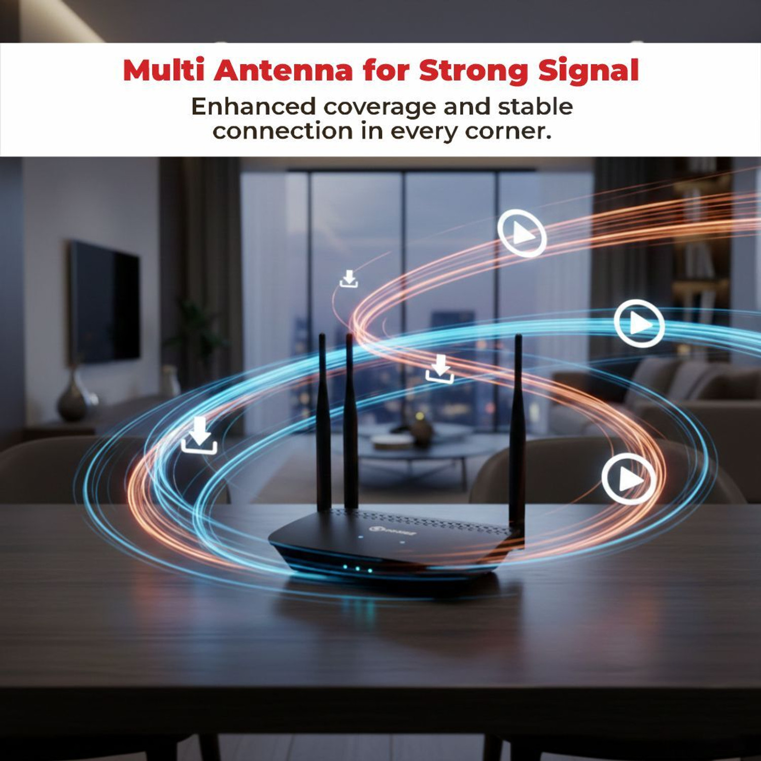 Image of Trueview T18259-A Router 2.4 GHz 300 Mbps Wifi Speed Single Band External Antenna MiFi (Sim Based)