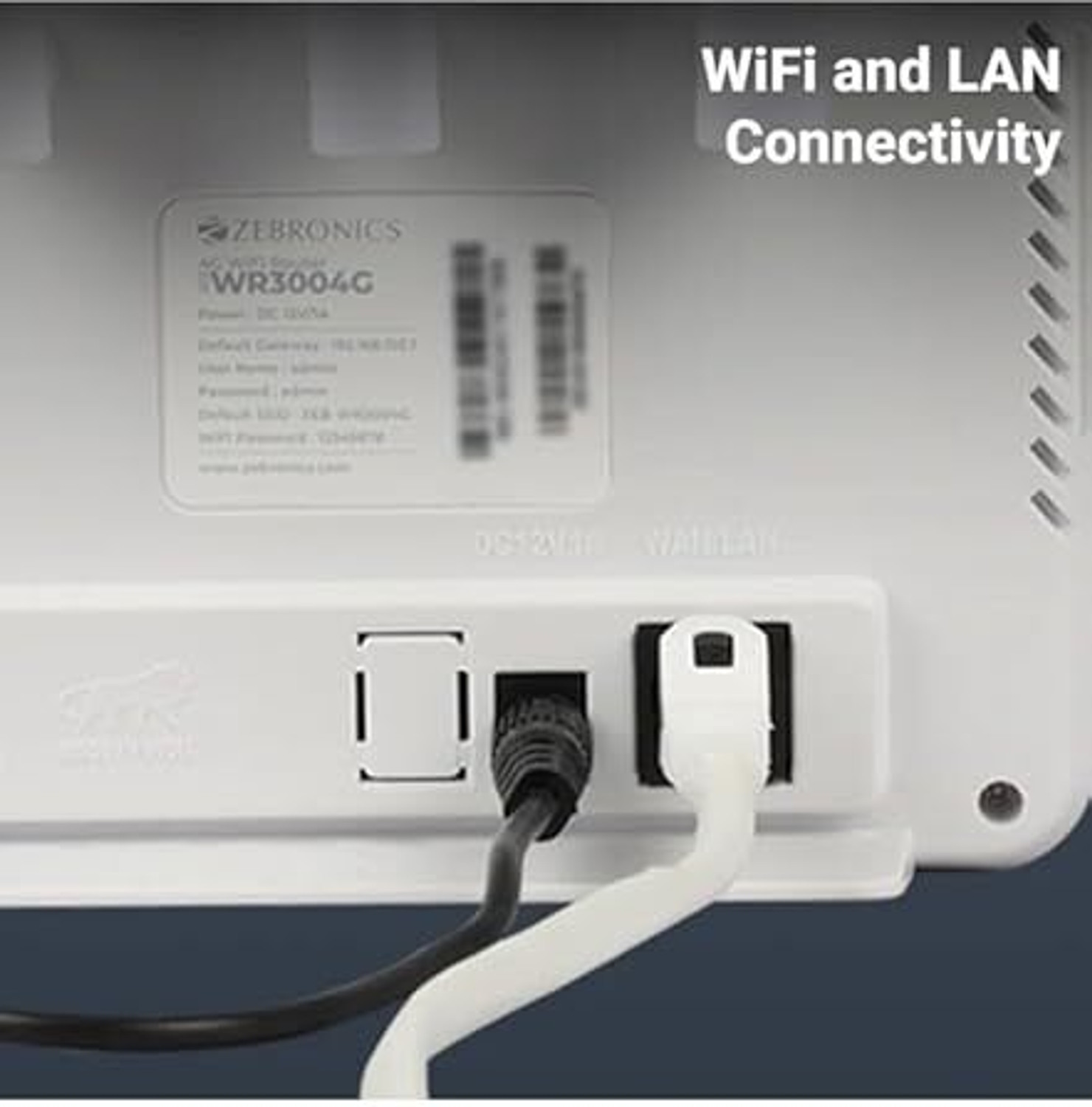 Image of ZEBRONICS WR3004G Wi-Fi 6 Router with 4G /5G Sim Card ,High-Speed,LAN /WAN Port Auto Switch Router 2.4 GHz 100 Mbps Wifi Speed Dual Band External Antenna MiFi (Sim Based)