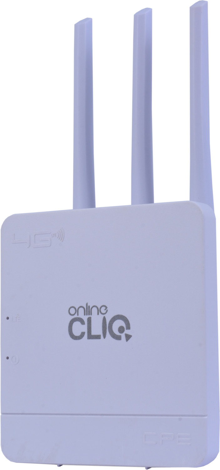Image of ONLINE CLIQ 4G & 5G Sim Router with Triple Antenna, Support All GSM Sim with 100 Mtr Range Router 2.4 GHz, 5 GHz 300 Mbps Wifi Speed Dual Band External Antenna MiFi (Sim Based)