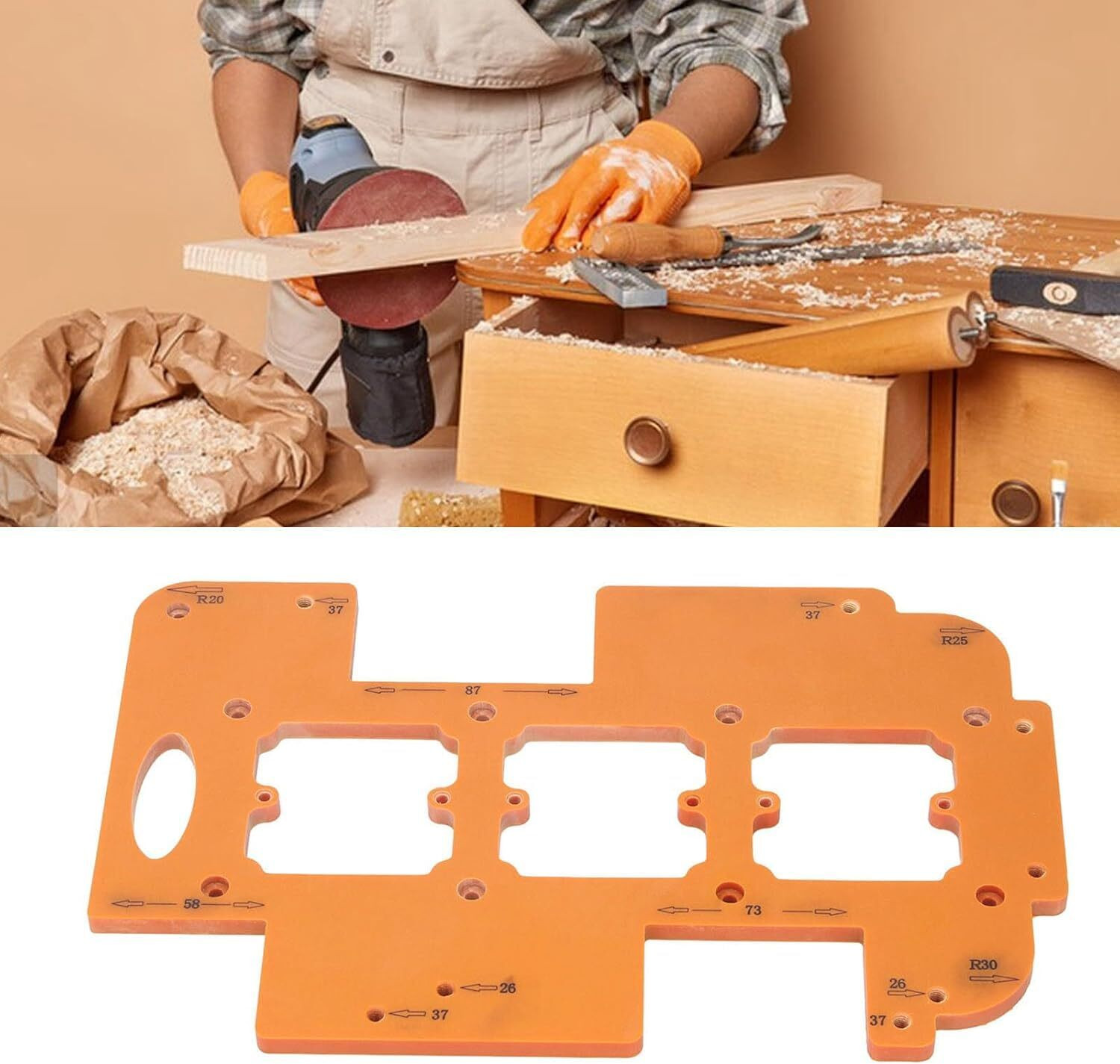 Image of SERPLEX 86 Type Router Template for Switch Socket Cutouts with Precision Guides Router 0 GHz 0 Mbps Wifi Speed NA NA