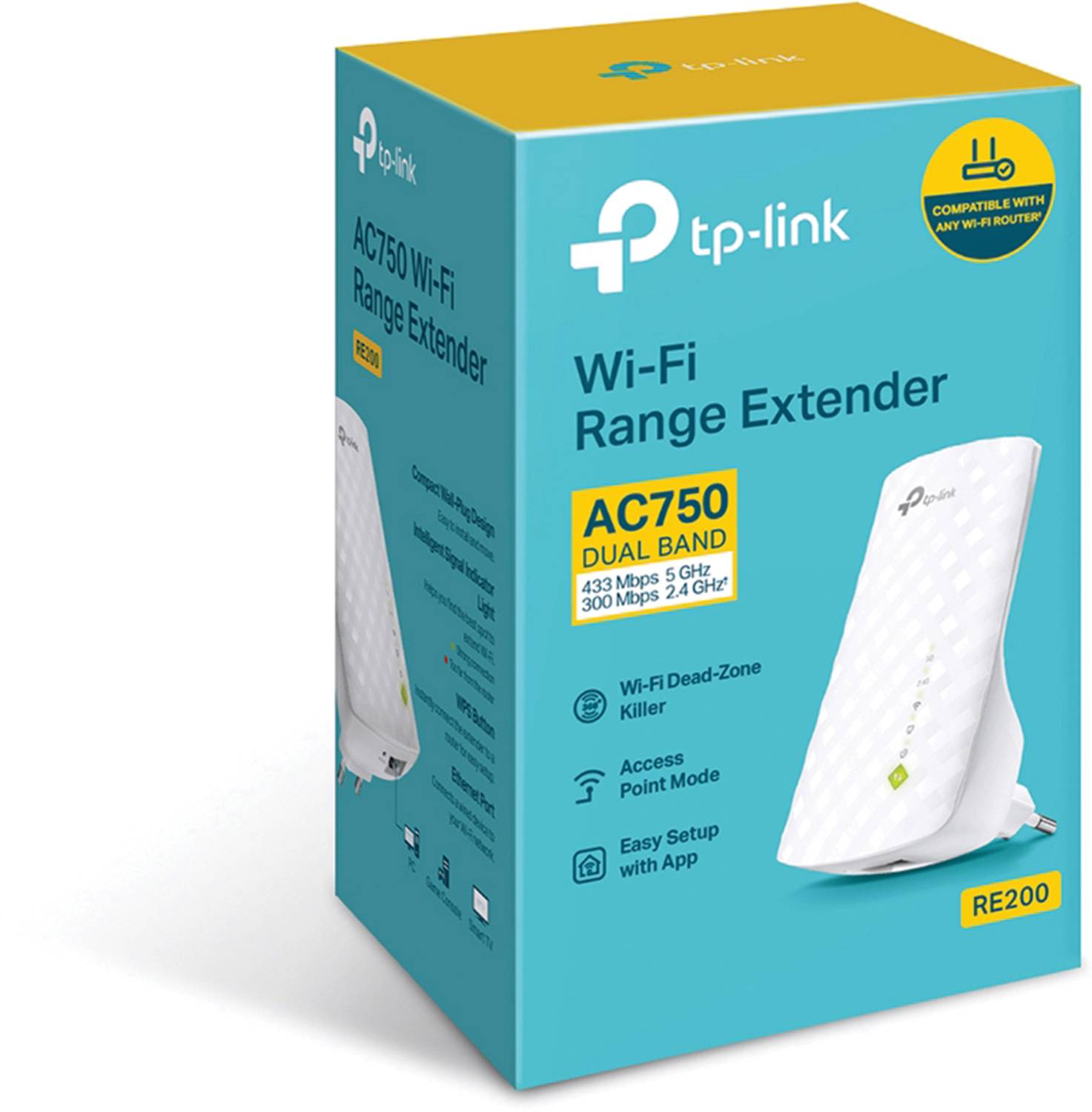 TP-Link RE200 WiFi Range Extender 750 Mbps Dual Band - Image 2
