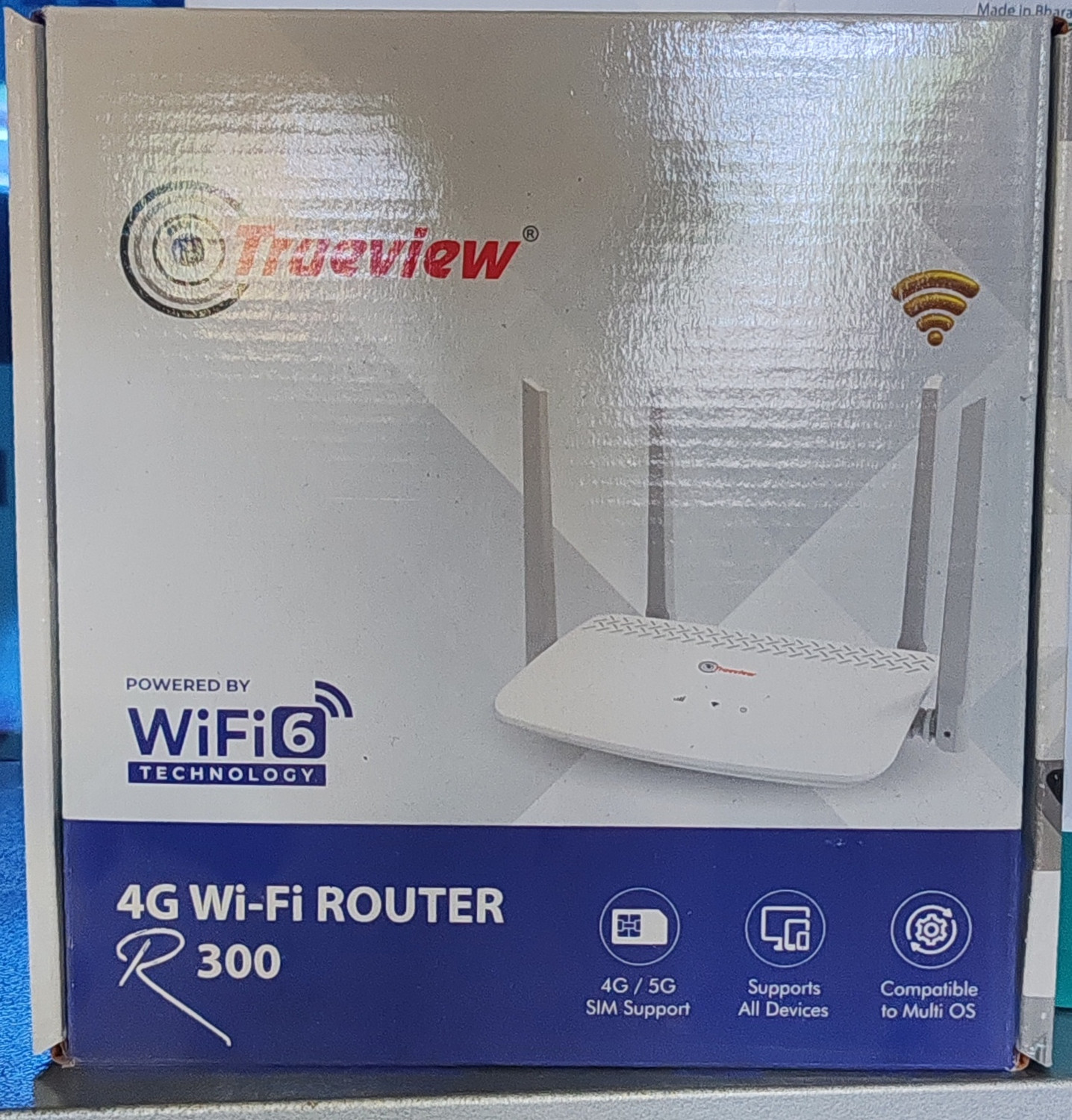 Image of trueviwe T18258 Router 2.4 GHz 300 Mbps Wifi Speed Single Band External Antenna MiFi (Sim Based)