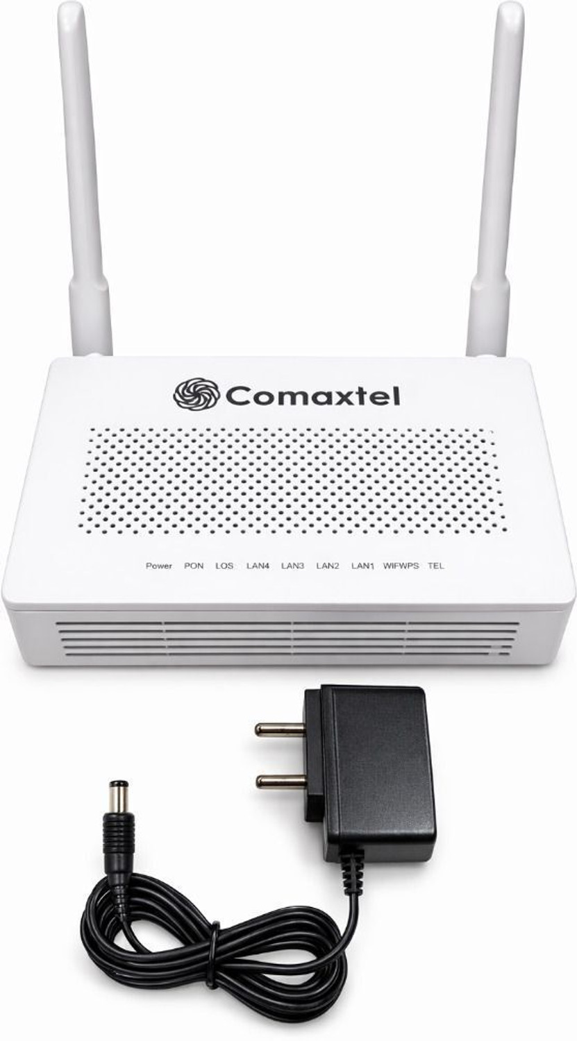 Image of COMAXTEL QUANTUM-S02 Single Band XPON ONT /Wireless Fiber Router, 1 VoIP Port, 1GE+2FE+USB Wireless Router 2.4 GHz 300 Mbps Wifi Speed Single Band External Antenna Ethernet (Cable Broadband)