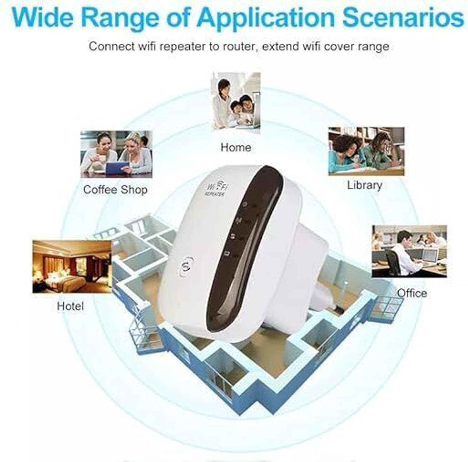 Image of Dross 300 MBPS WiFi Range Extender 2.4 GHz 300 Mbps Wifi Speed Single Band NA