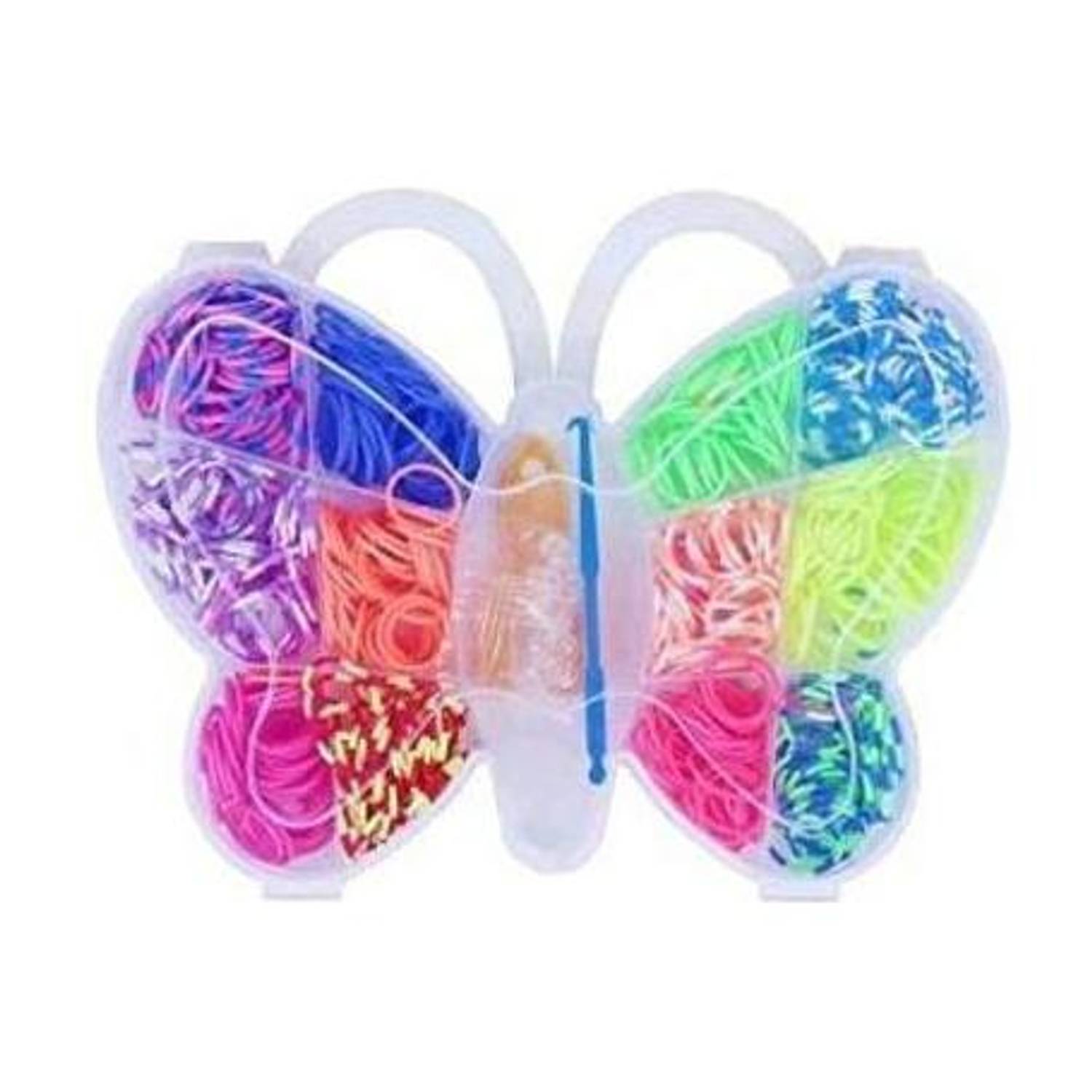 3A Featuretail 8 Colored Loom Band Kit for DIY Crafts in Butterfly Design Case