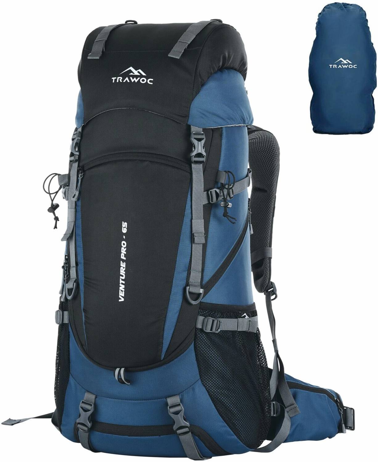 TRAWOC VENTURE PRO 65L Internal Frame Travel Backpack Trekking Hiking Bag Rucksack - 65 L English blue - Price in India | Flipkart.com TRAWOC VENTURE PRO 65L Internal Frame Travel Backpack Trekking Hiking Bag Rucksack - 65 L English blue - Price in India | Flipkart.com