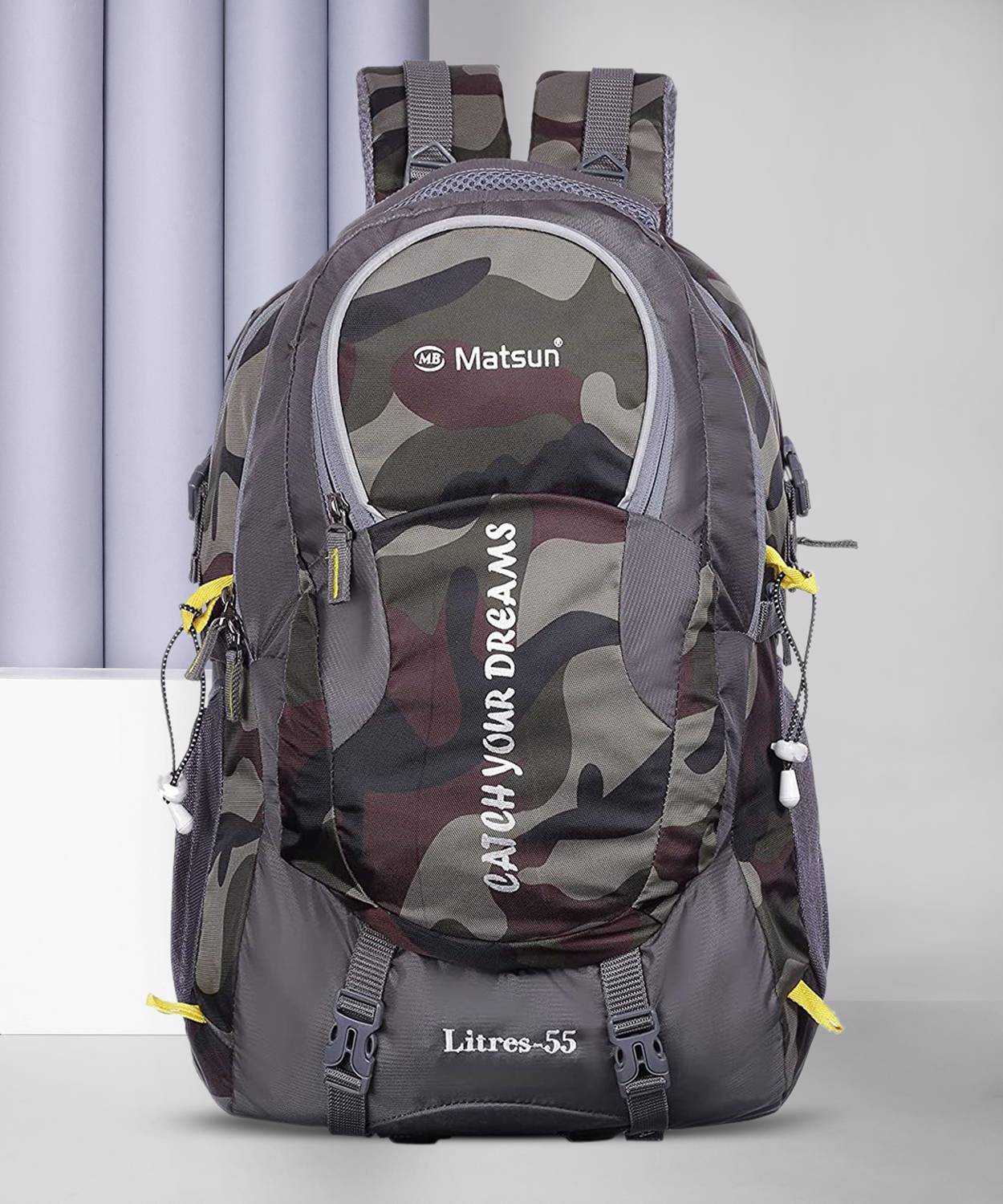 Matsun Large Laptop Backpack Premium Waterproof Bag For Travelling Trekking Rucksack - 55 L