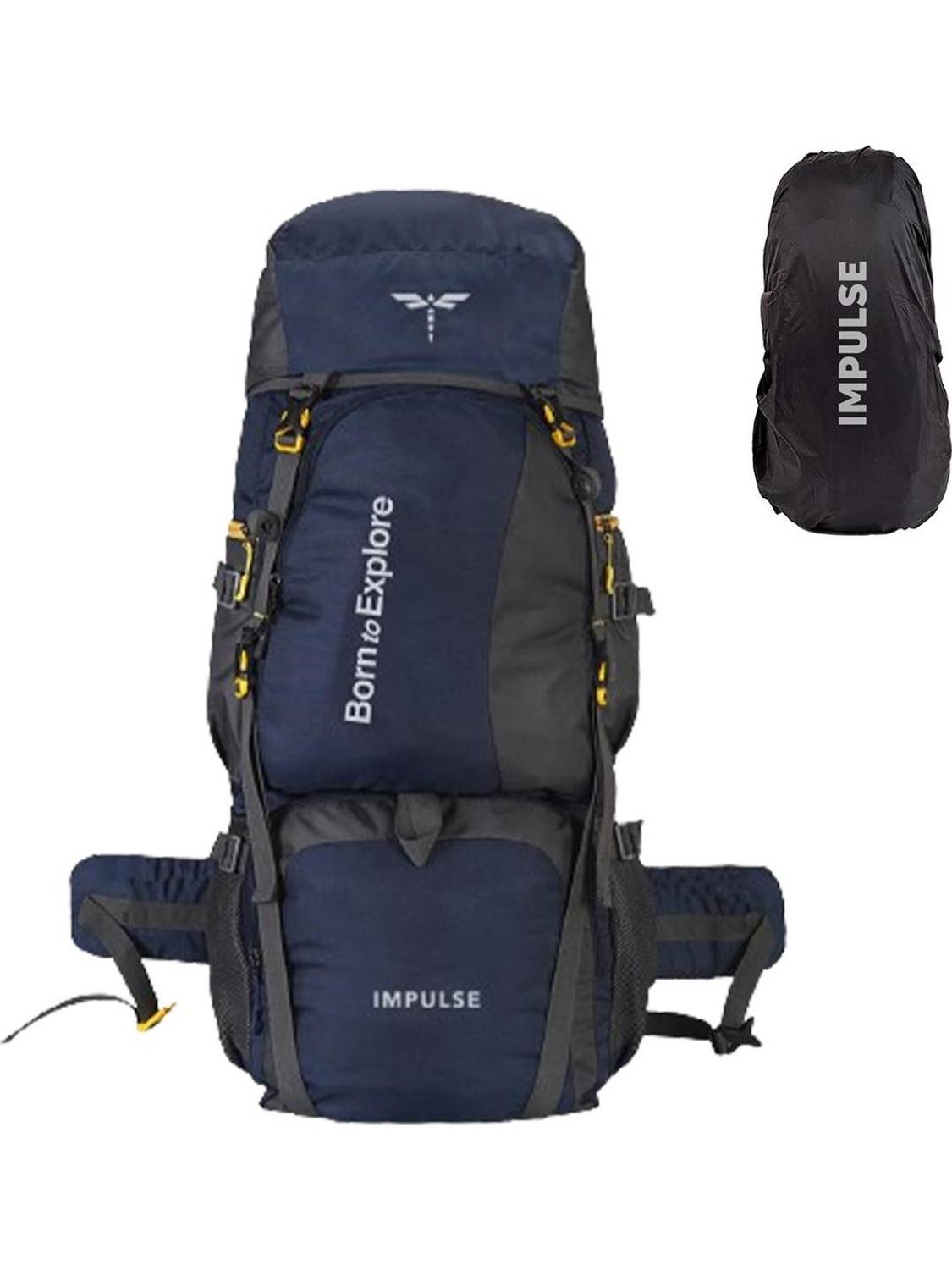 IMPULSE 80 Litres Curve Water Resistant Rucksack Trekking Hiking Camping Outdoor Camps Luggage Bags Tour Travel Backpack Rucksack - 80 L