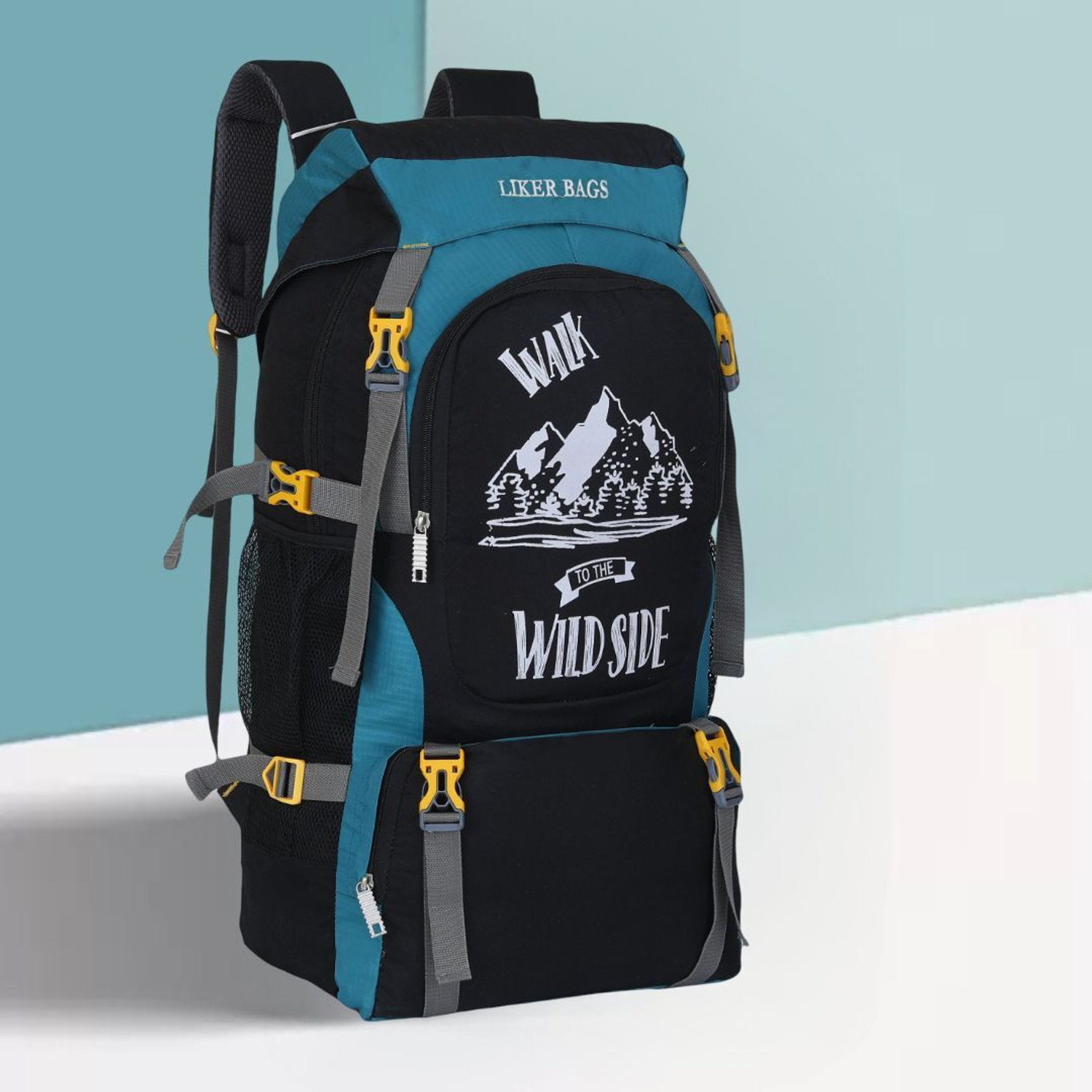 Image of Liker Travel Luggage Water Resistance Trekking Hiking Travel Bag With Shoe Compartment Rucksack Rucksack - 50 L