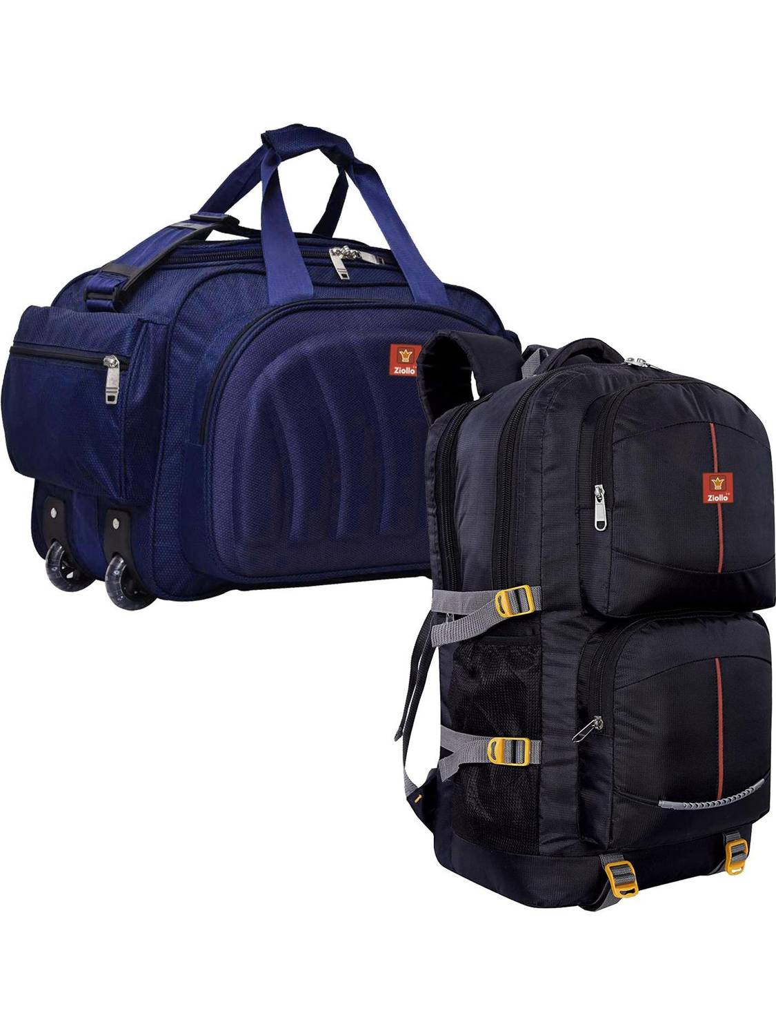 HouseOfCommon Rucksack and Duffel Bag With Wheels Combo Pack of 2 For men and women Rucksack - 50 L