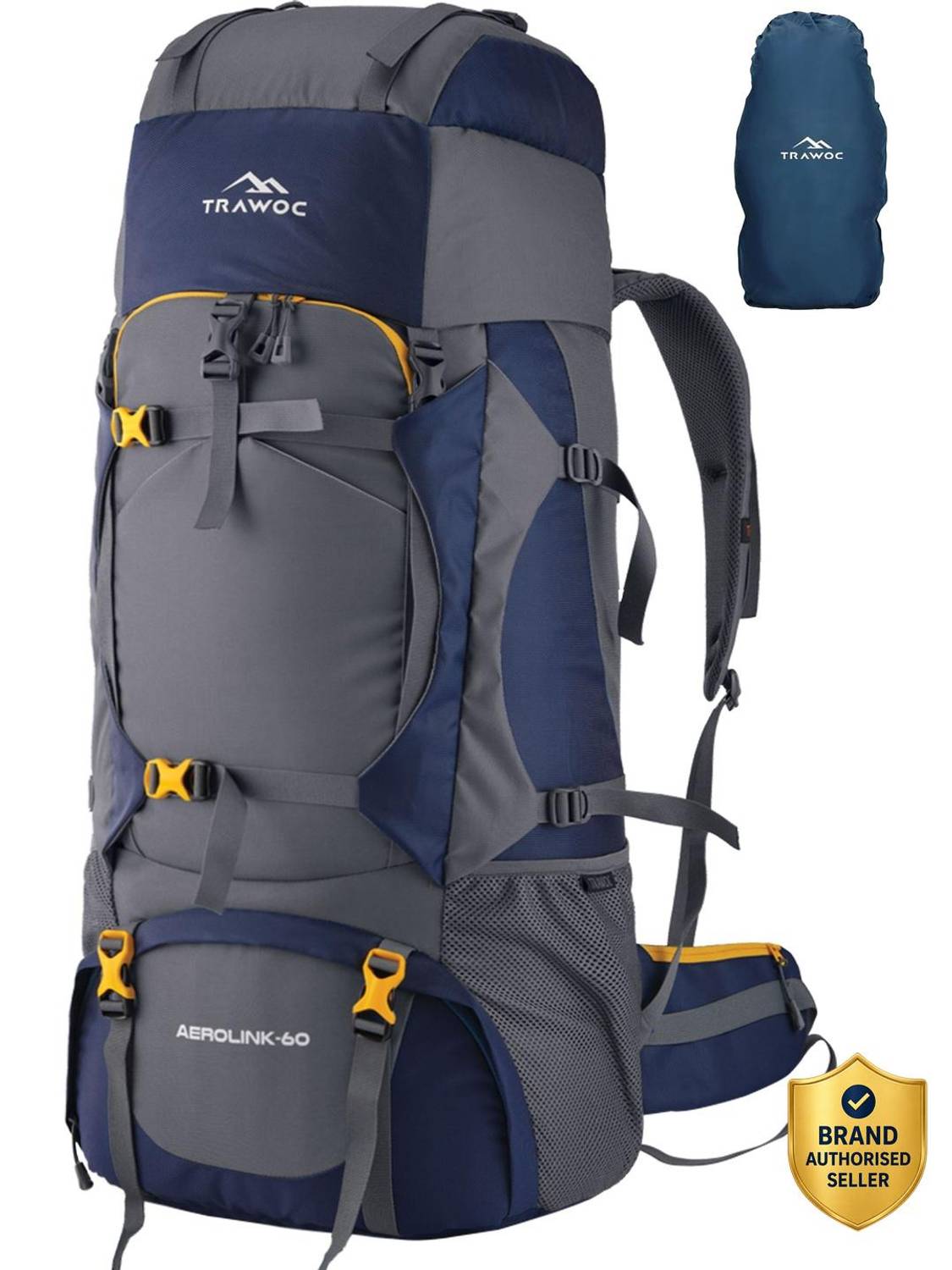 TRAWOC AEROLINK 60L Travel Backpack Hiking Trekking Bag for Men
