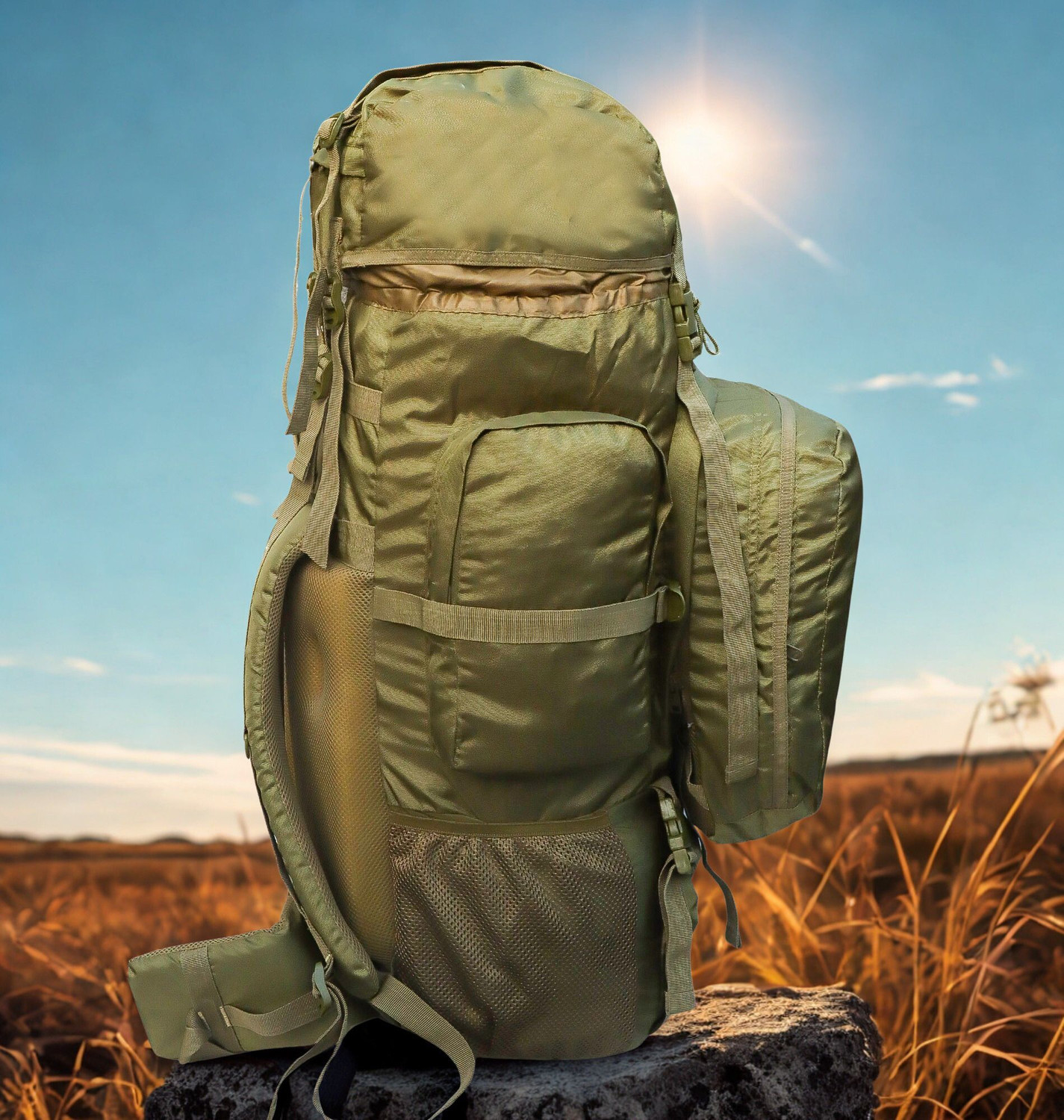 Image of AZAD army rucksack with detachable backpack multiple pocket Rucksack - 135 L
