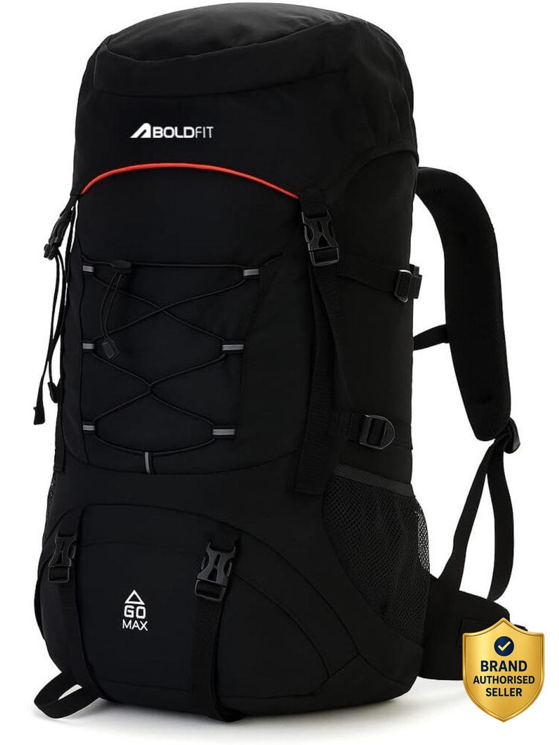 Image of BOLDFIT Summit Pro pro 60L Trekking travel Bag with raincover & shoe compartment RKSP60 Rucksack - 60 L