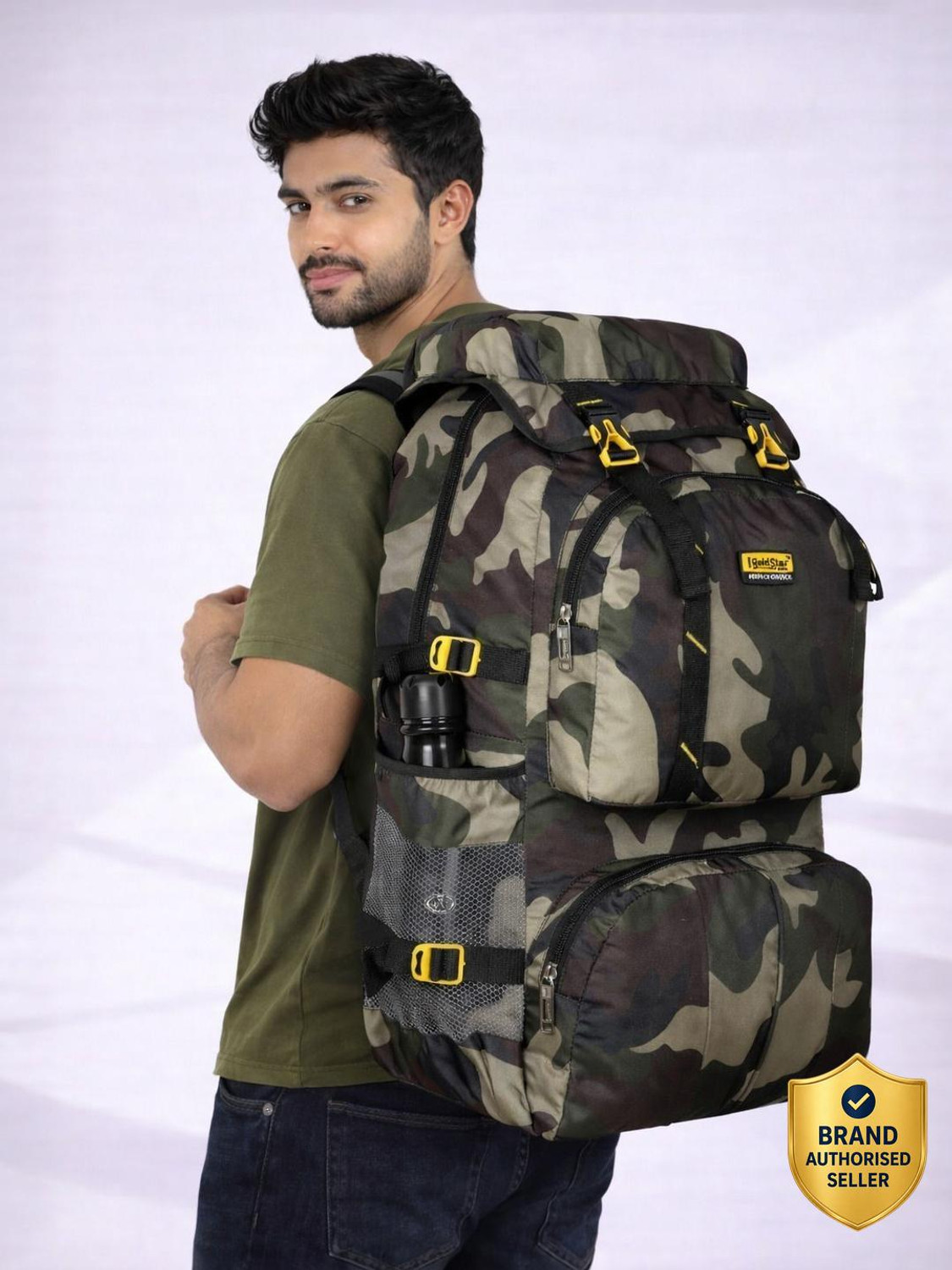 Image of Goldstar Goldstarbags MILITARY CAMP TRKKING BAGS WITH Climate proof Trail-Head Mountain Trekking & Hiking / Camping Backpack 60 Ltrs Rucksack bags with high quality product used in (MILITARY, Backpack) Rucksack - 60 L