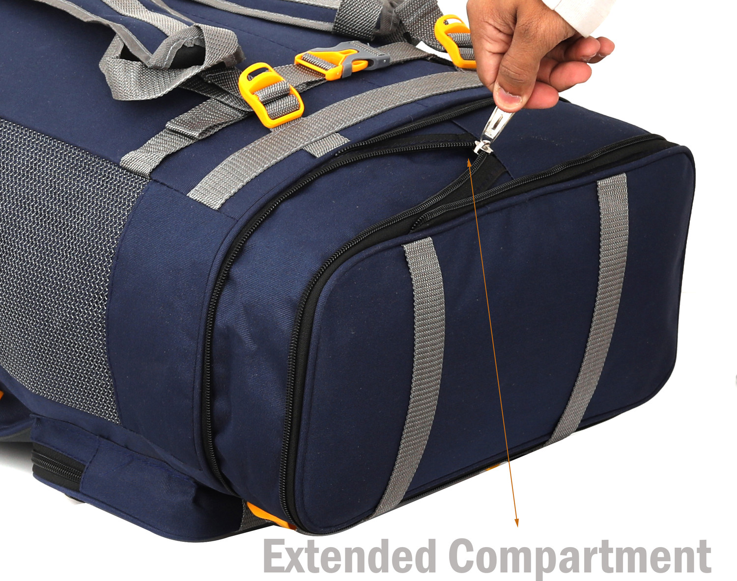Image of FLAXION Travel Backpack for Sport Camping Hiking Trekking Bag Rucksack - 65 L (Blue) Rucksack - 65 L