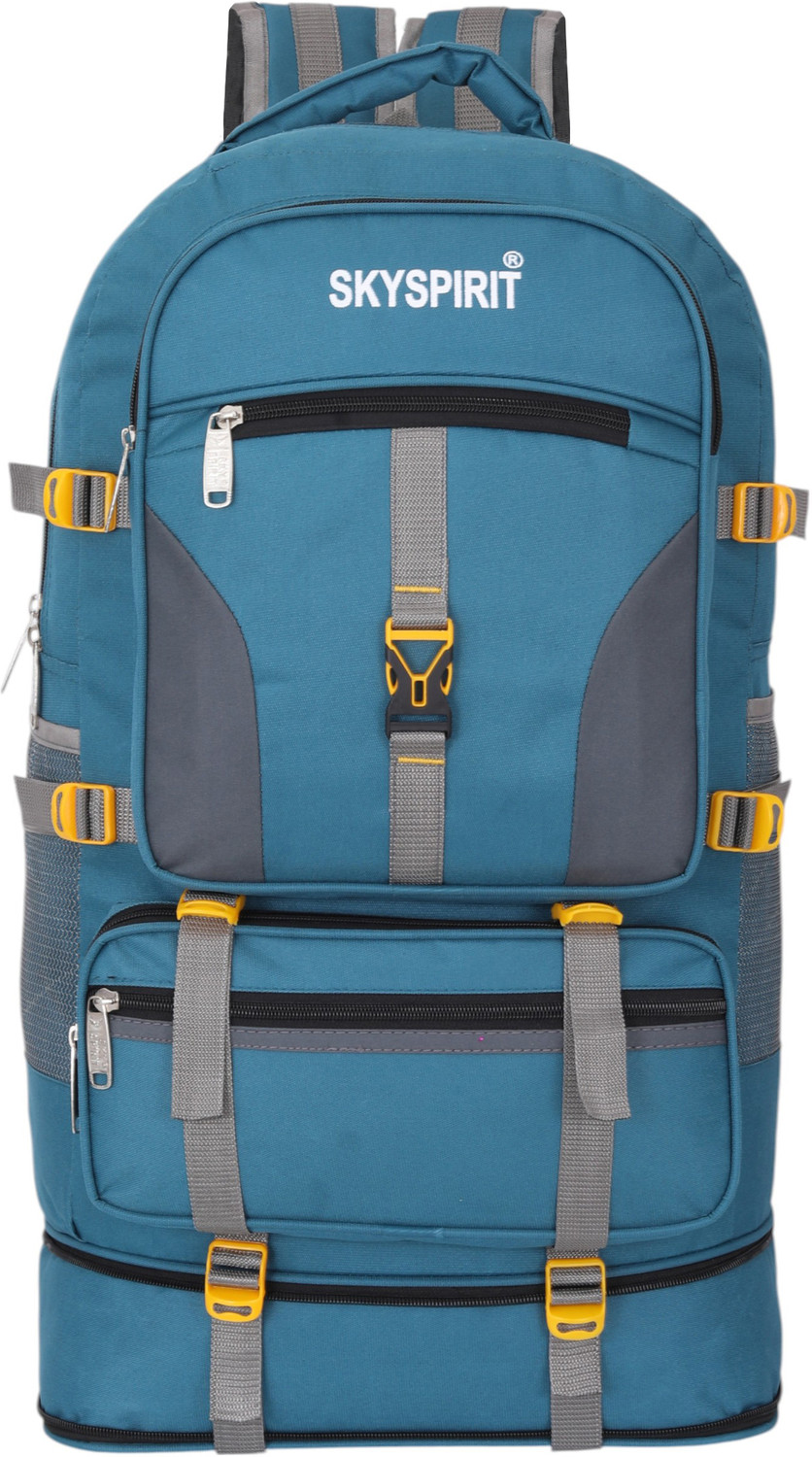 Image of sky spirit 65L Expandable Backpack for Travel, Trekking, Hiking & Camping | Water-Resistant 65 L Backpack