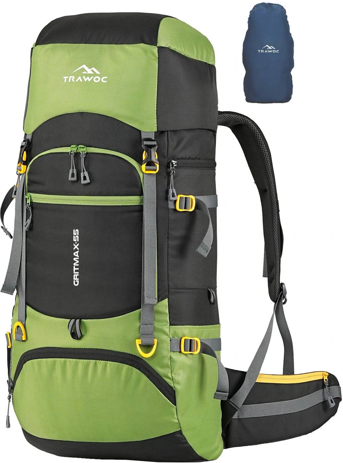 バッグ tricky TRAWOC GRITMAX 55L Travel Backpack Front & Top Open for Hiking