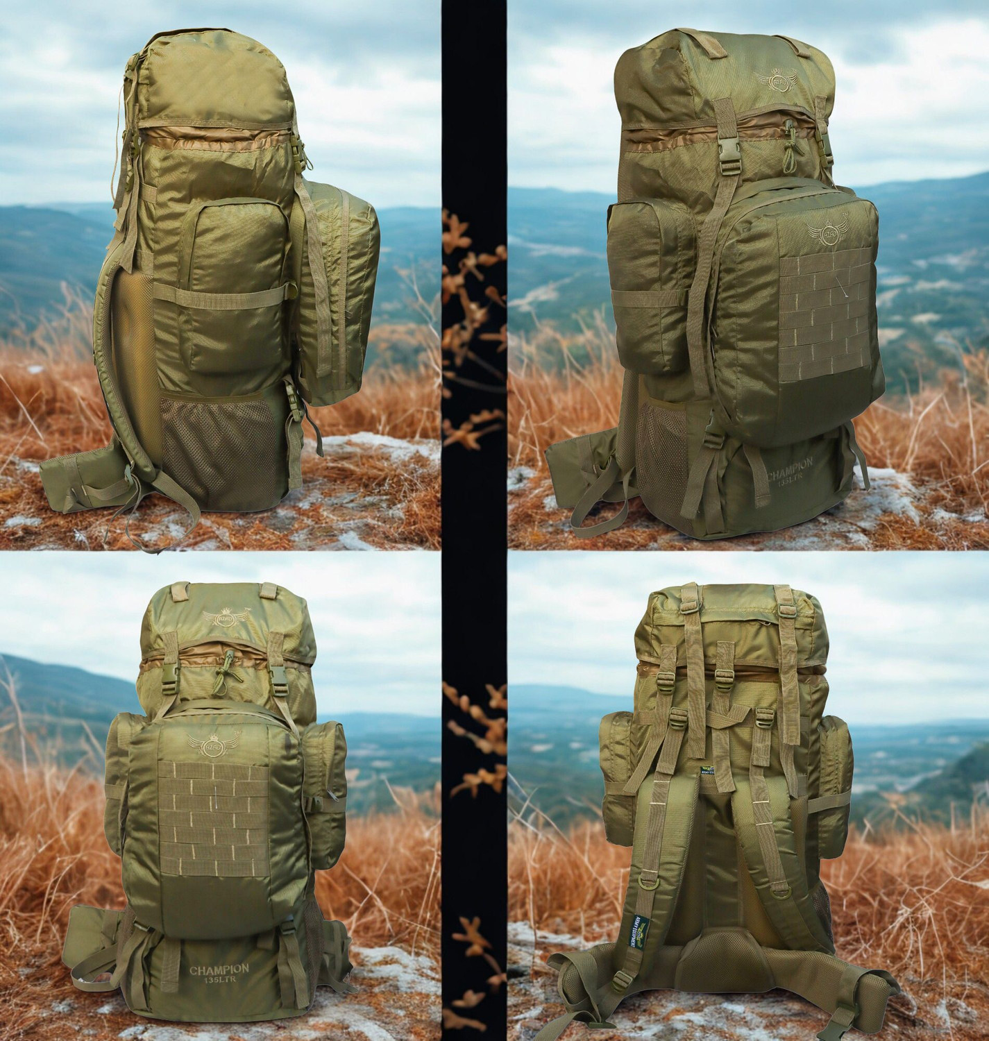 Image of AZAD army rucksack with detachable backpack multiple pocket Rucksack - 135 L