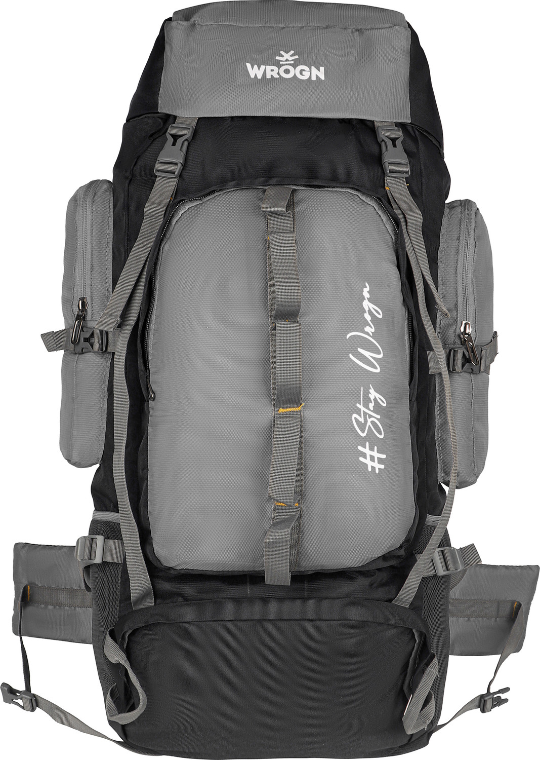 Image of WROGN Terra-Mapper 70L Trekking & Hiking Rucksack with Topographic Print Rucksack - 70 L