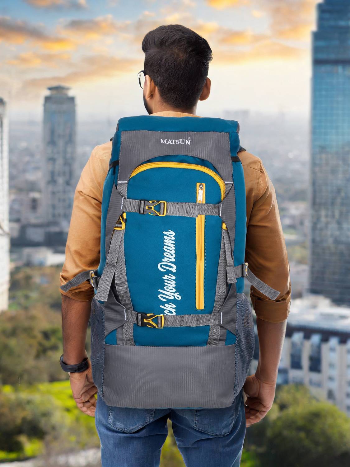 Matsun Large Waterproof Travel Backpack for Men & Women Trekking bag Rucksack - 90 L
