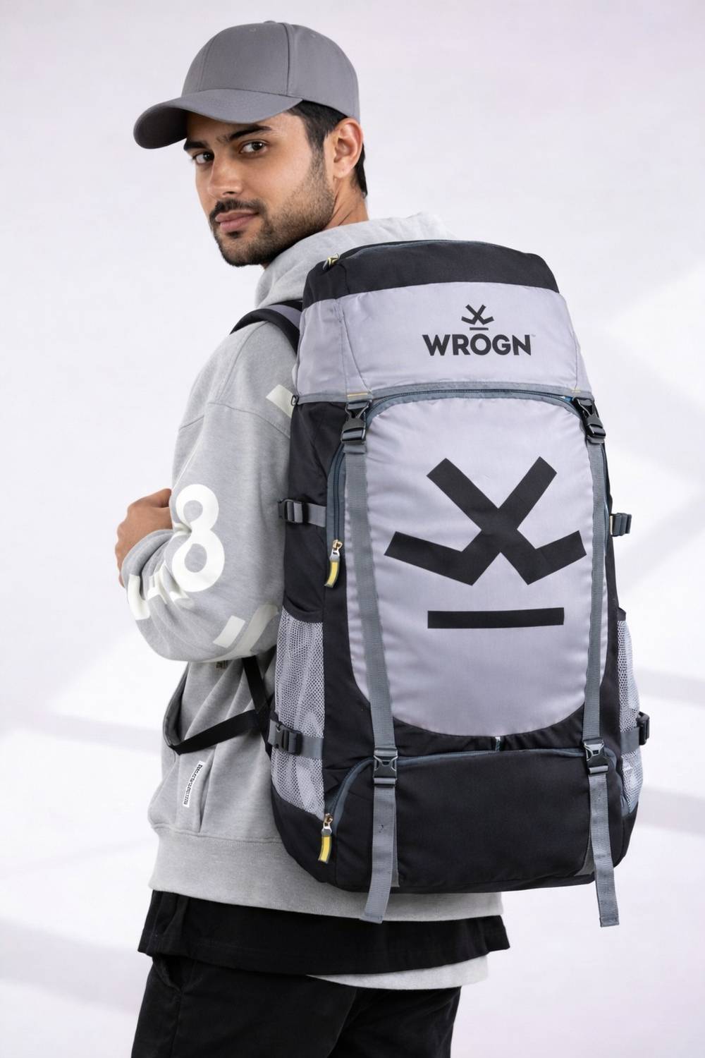 WROGN GTIER 65L Trekking Rucksack with Shoes Compartment and Raincover - Image 2