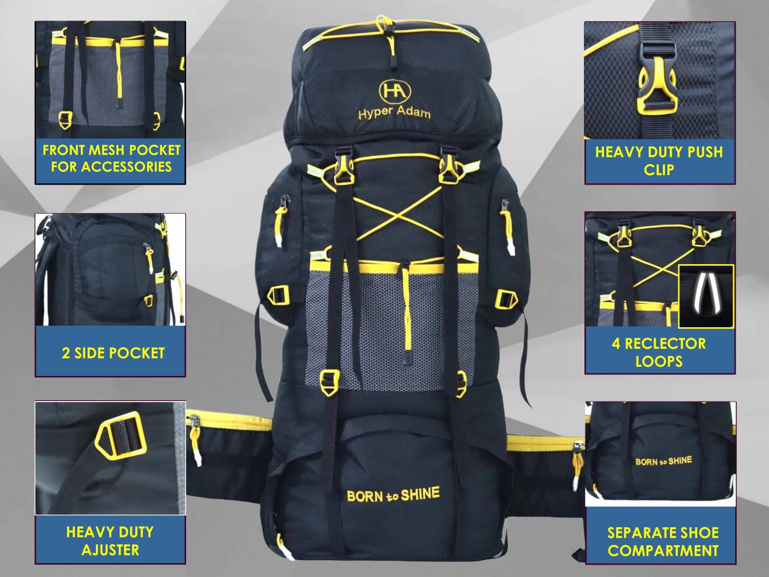 Hyper Adam 75L Travel Backpack - Image 3